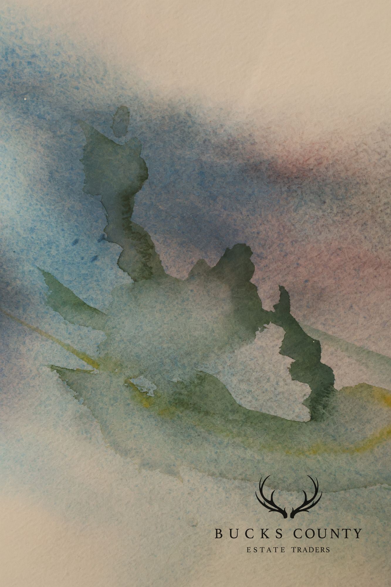 Suzanne S. Marinell Watercolor Painting, Waterfall