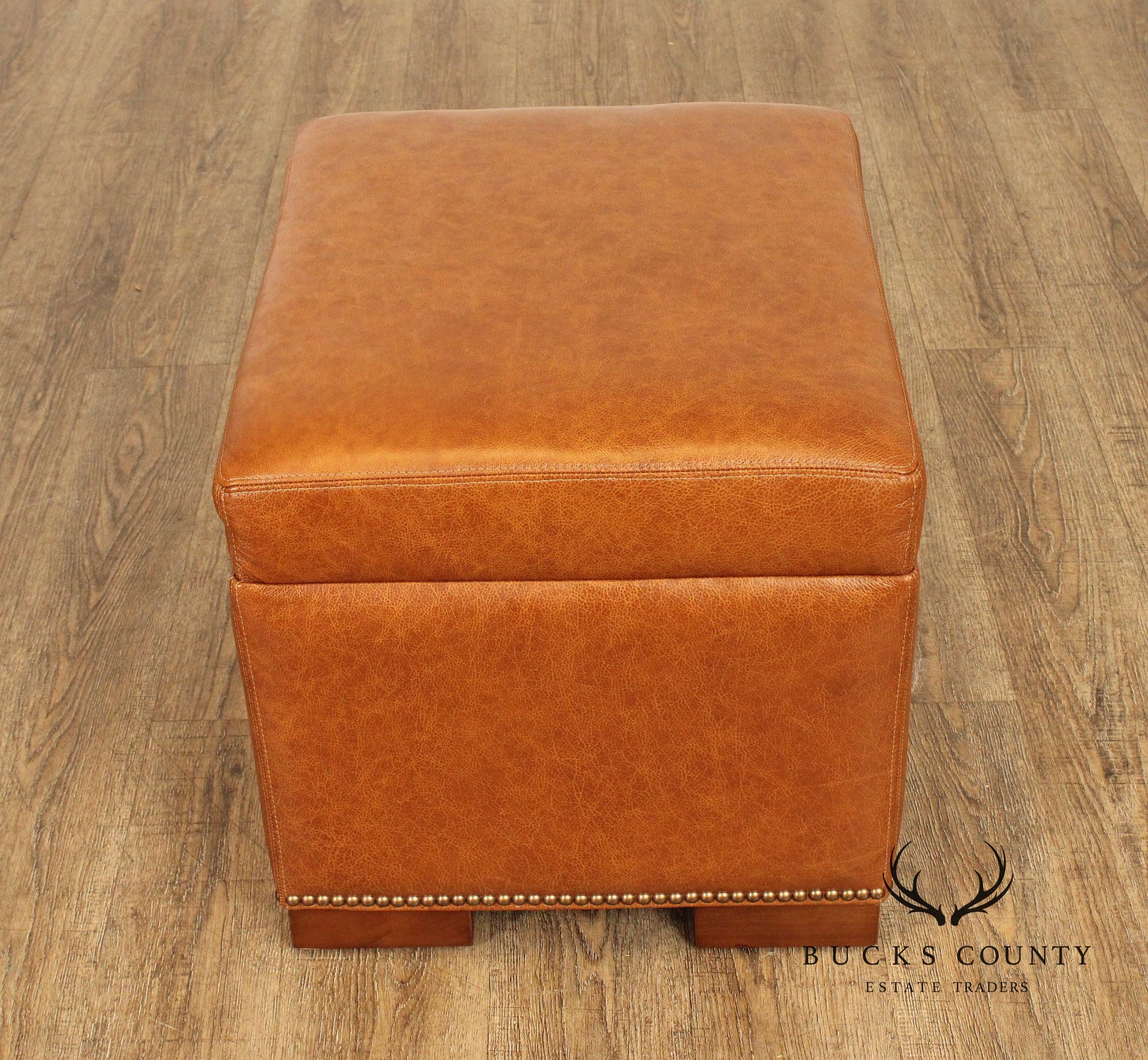 Leather Upholstered Chair & Ottoman