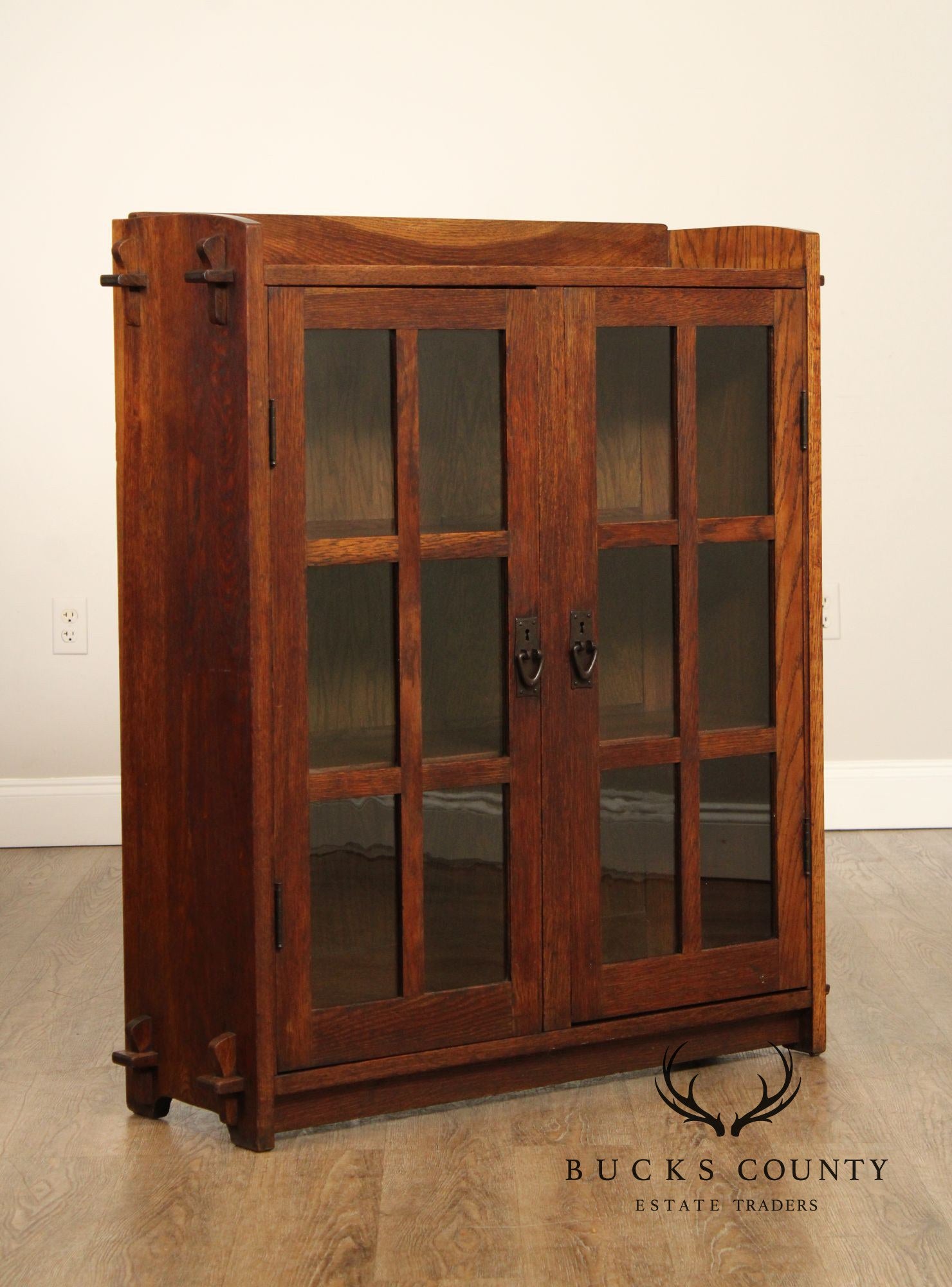 Gustav Stickley Antique Mission Oak Two-Door Bookcase