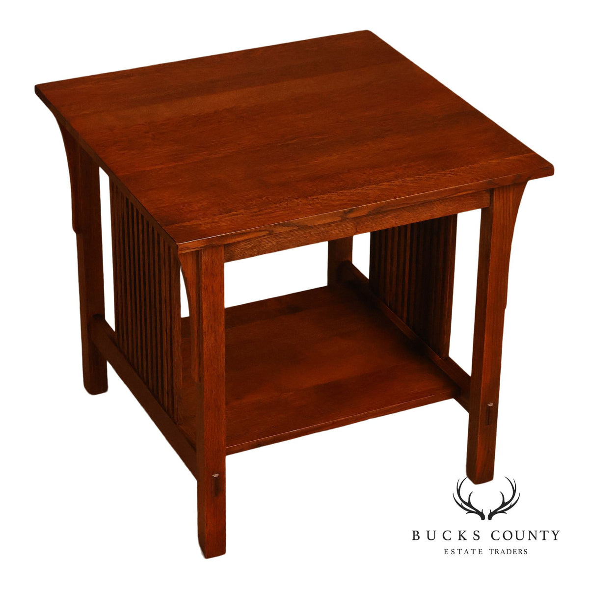 Stickley Mission Collection Oak Spindle Lamp Table