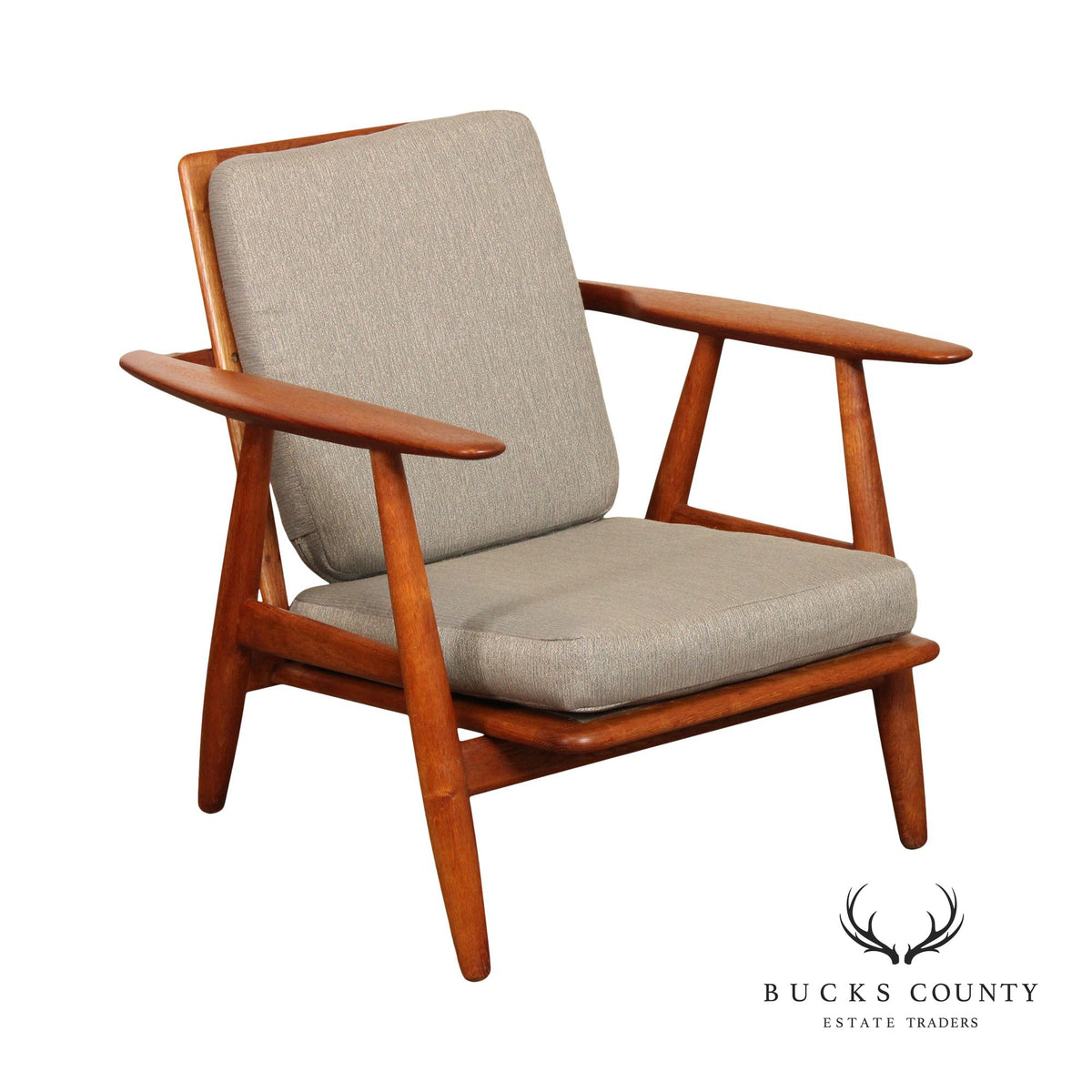 Hans Wegner For Getama Danish Modern Teak GE-240 Cigar Armchair