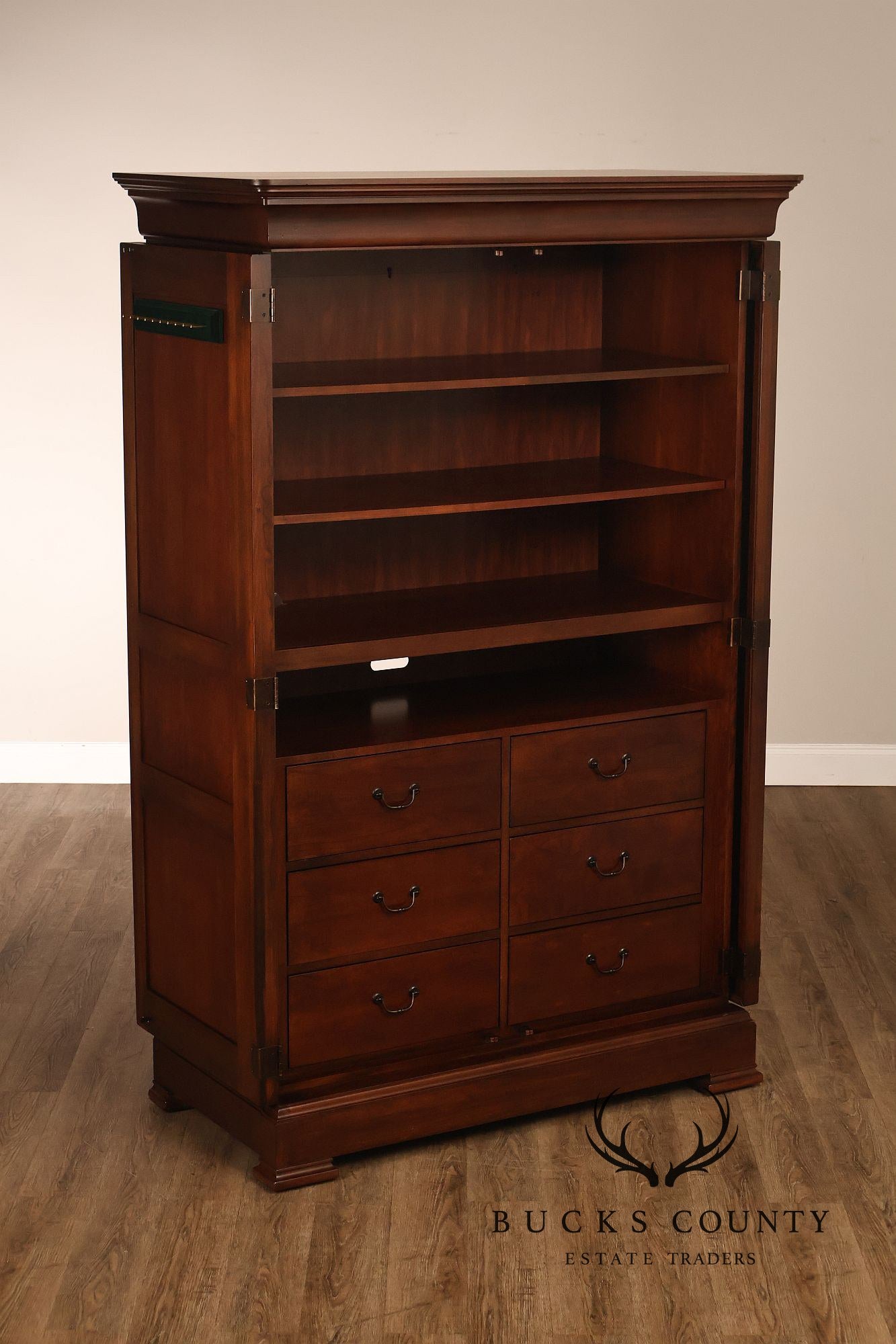 Thomasville Traditional Louis Philippe Style Cherry Armoire