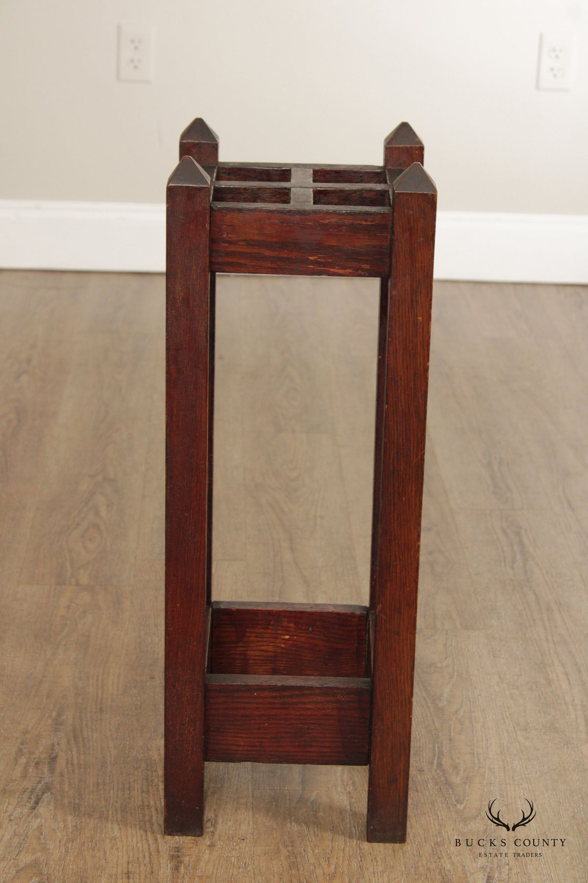 Antique Mission Oak Umbrella Stand