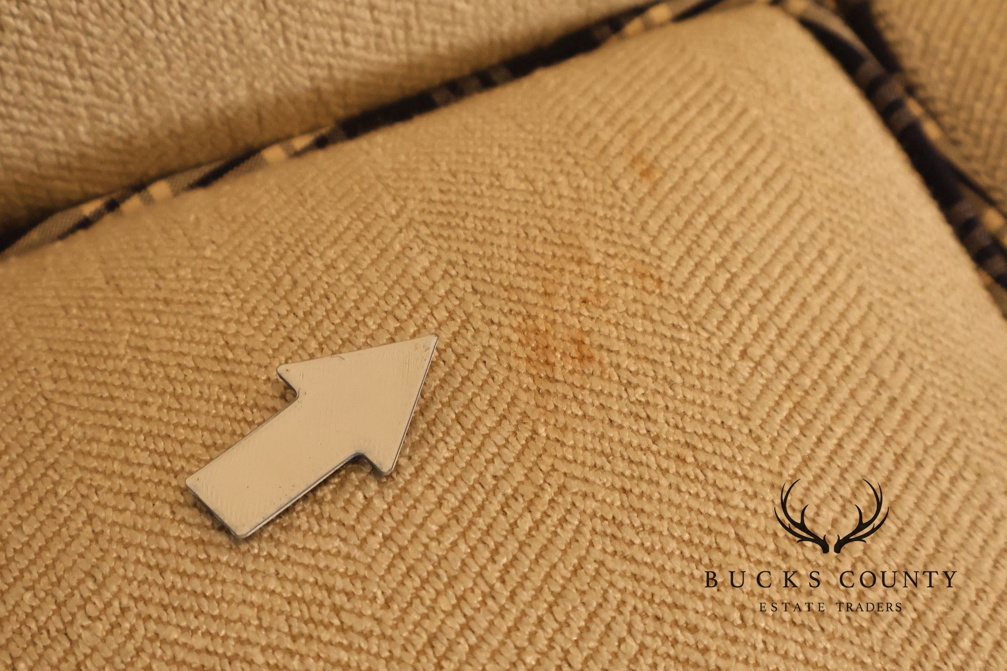 Ethan Allen Vintage Chippendale Style Upholstered Sofa