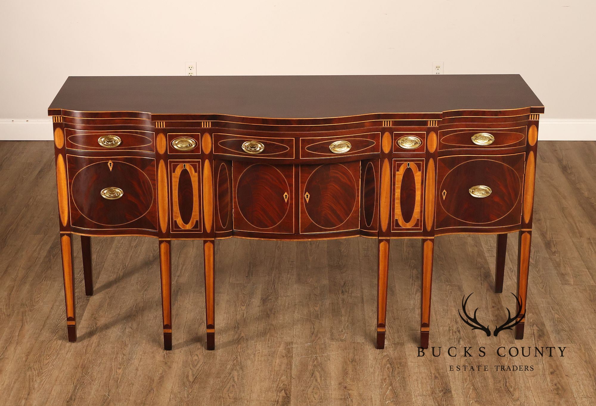 Kindel Federal Style Mahogany Inlaid Winterthur Sideboard