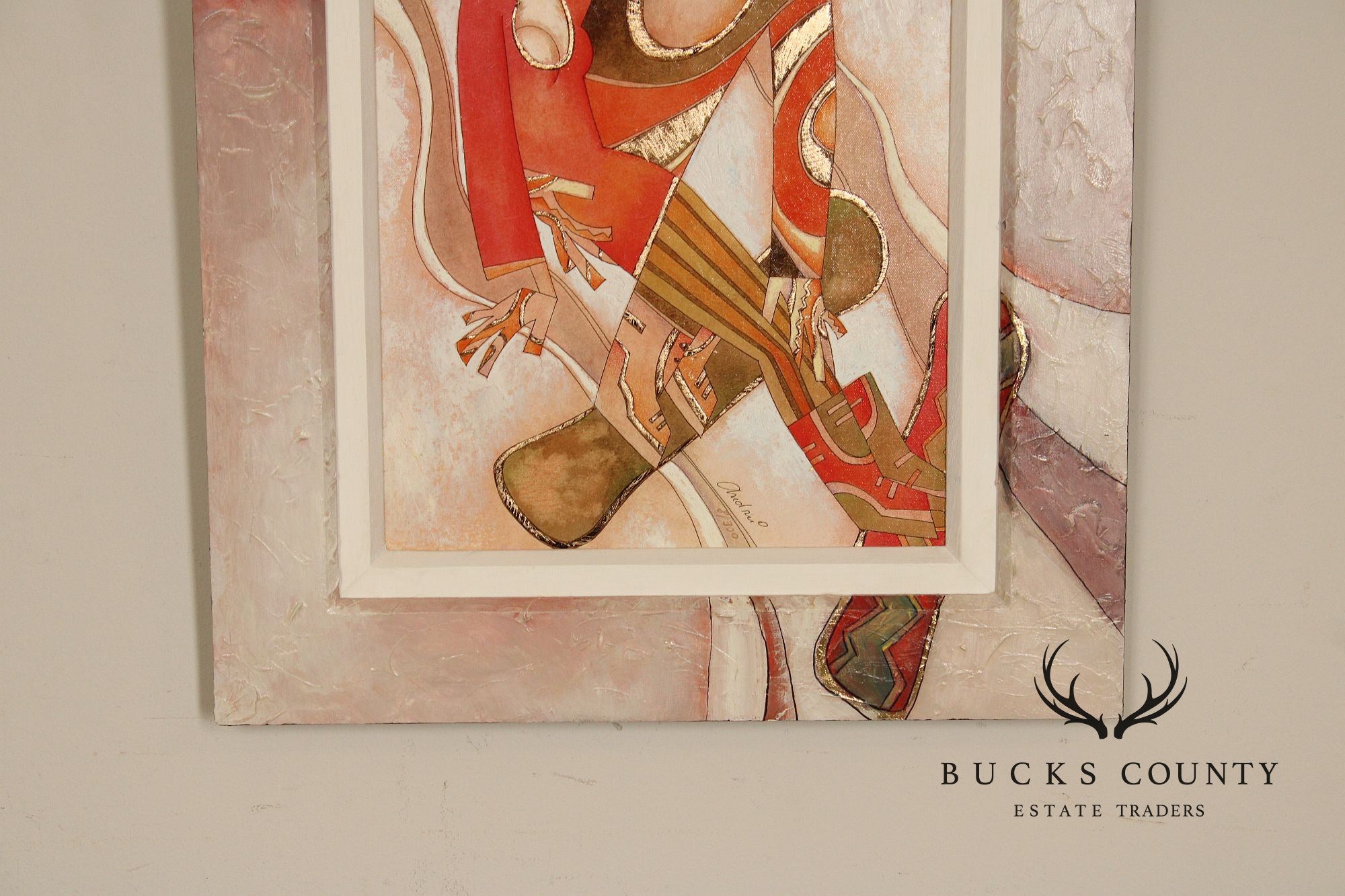 Andrei Protsouk Hand-Embellished Print, 'Snowboard Lovers'