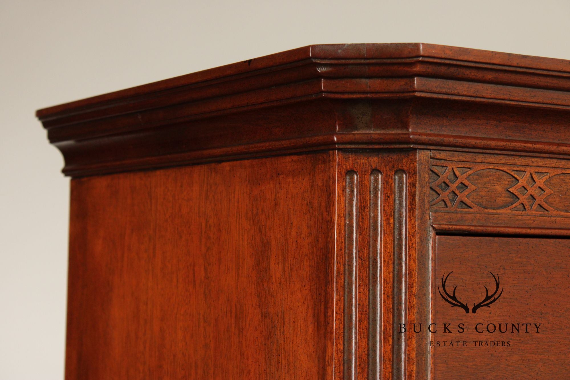 Baker Chippendale Style Mahogany Chest On Chest Highboy