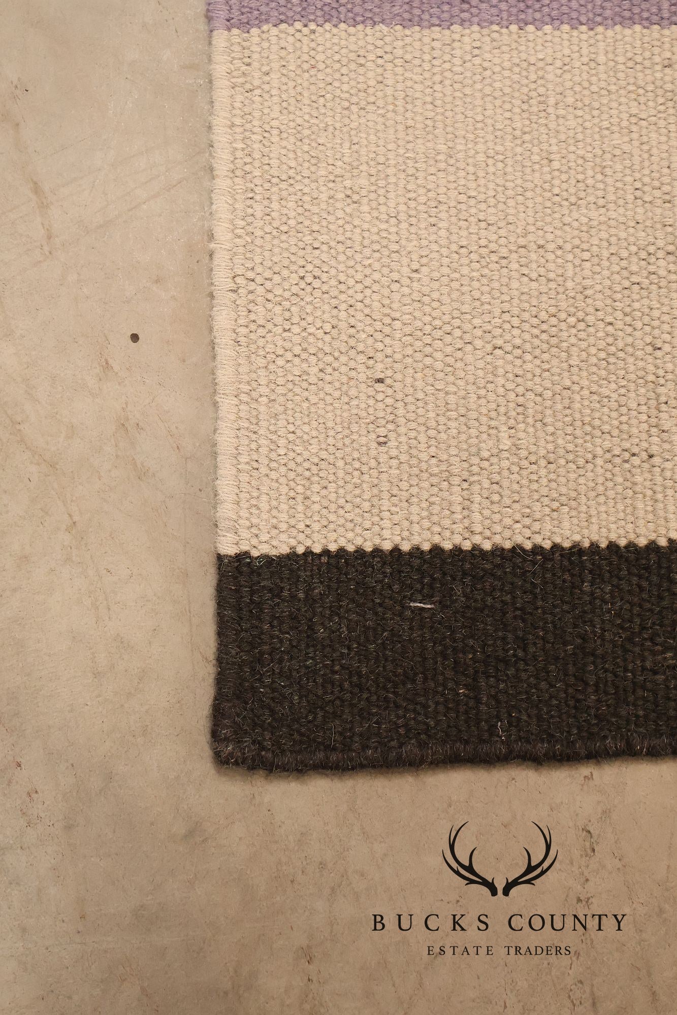 Calligaris Objects Contemporary Wool Color Block Area Rug, 6 x 10