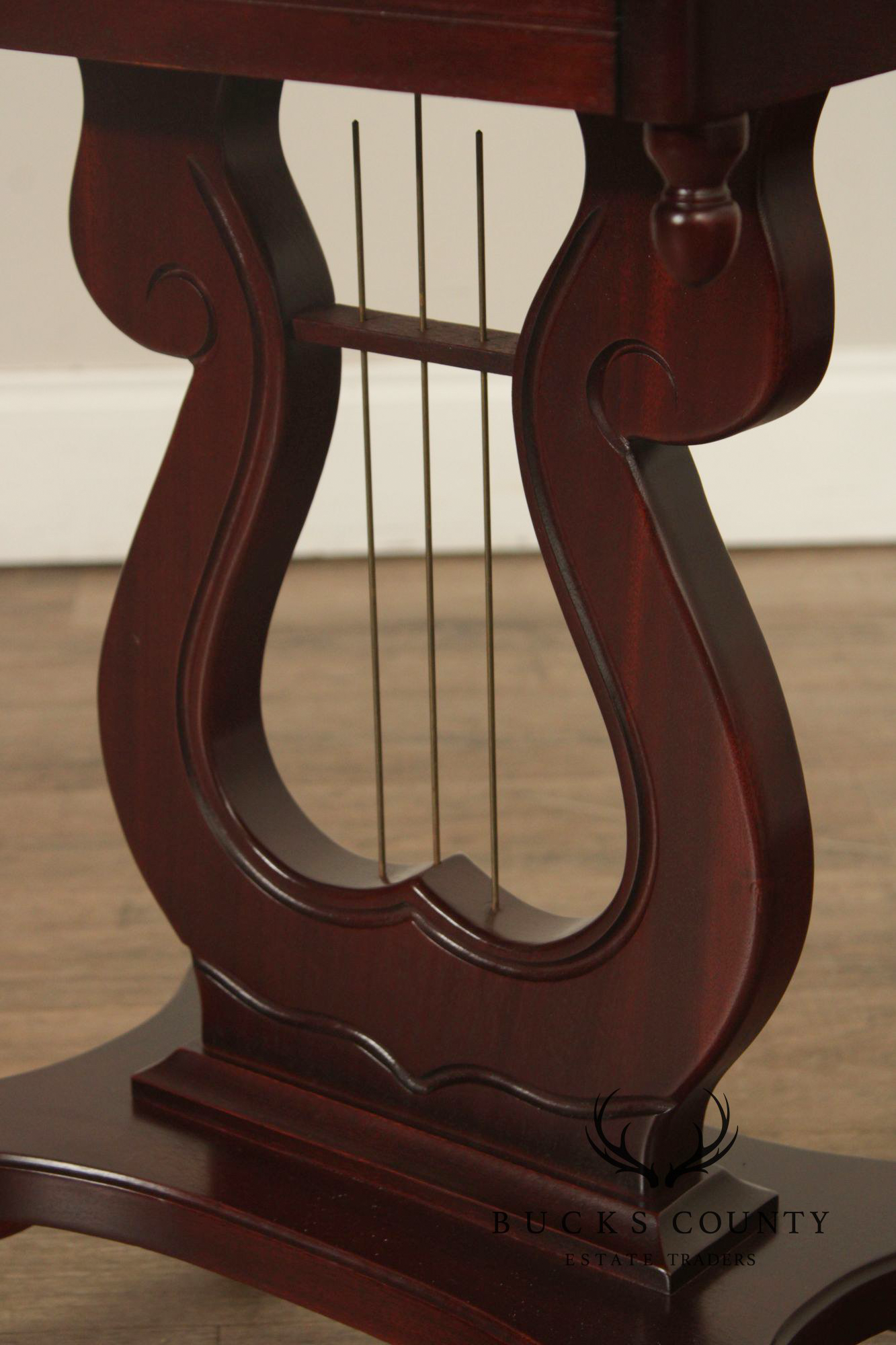 Victorian Style Marble Top Mahogany Side Table