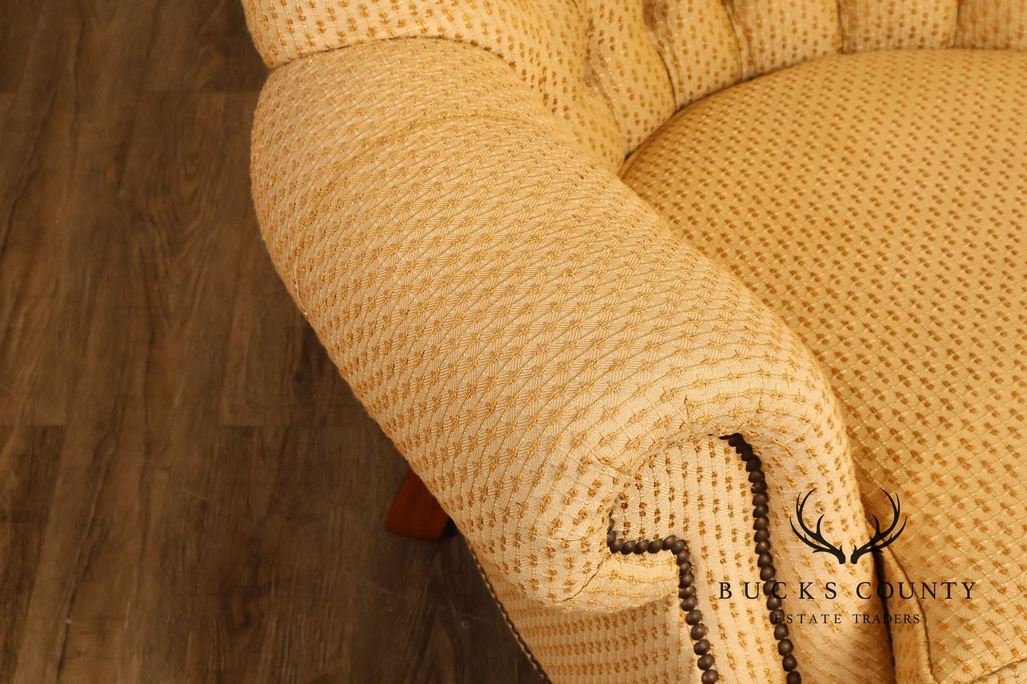 Robb & Stucky English Traditional Style Tufted Wing Chair