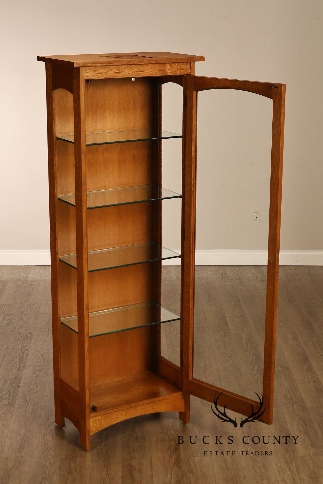 Stickley Mission Collection Oak Display Cabinet