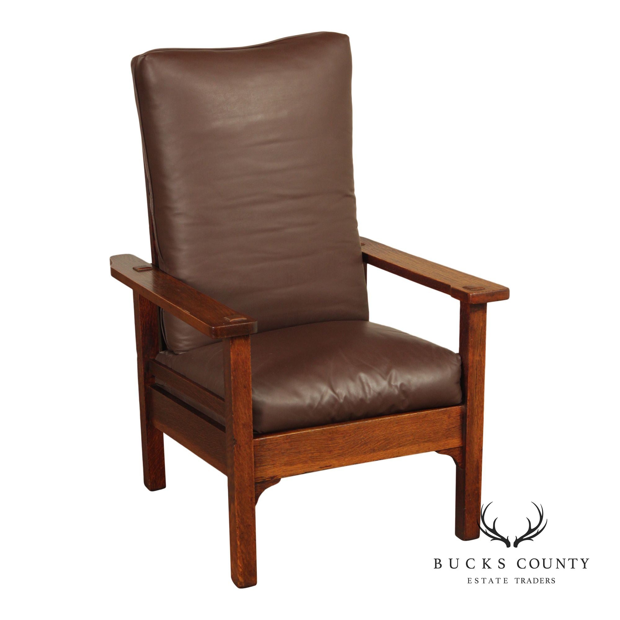 Stickley Brothers Antique Mission Oak Morris Chair