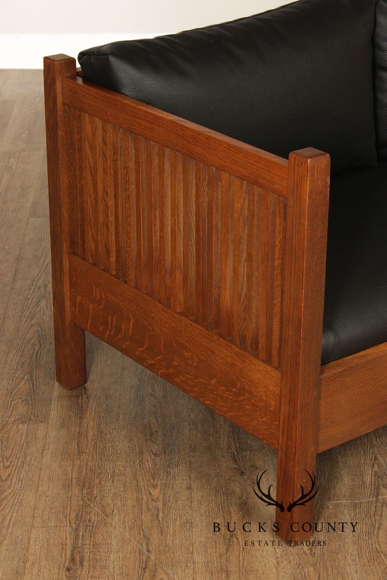 Stickley Mission Collection Oak Spindle Settee