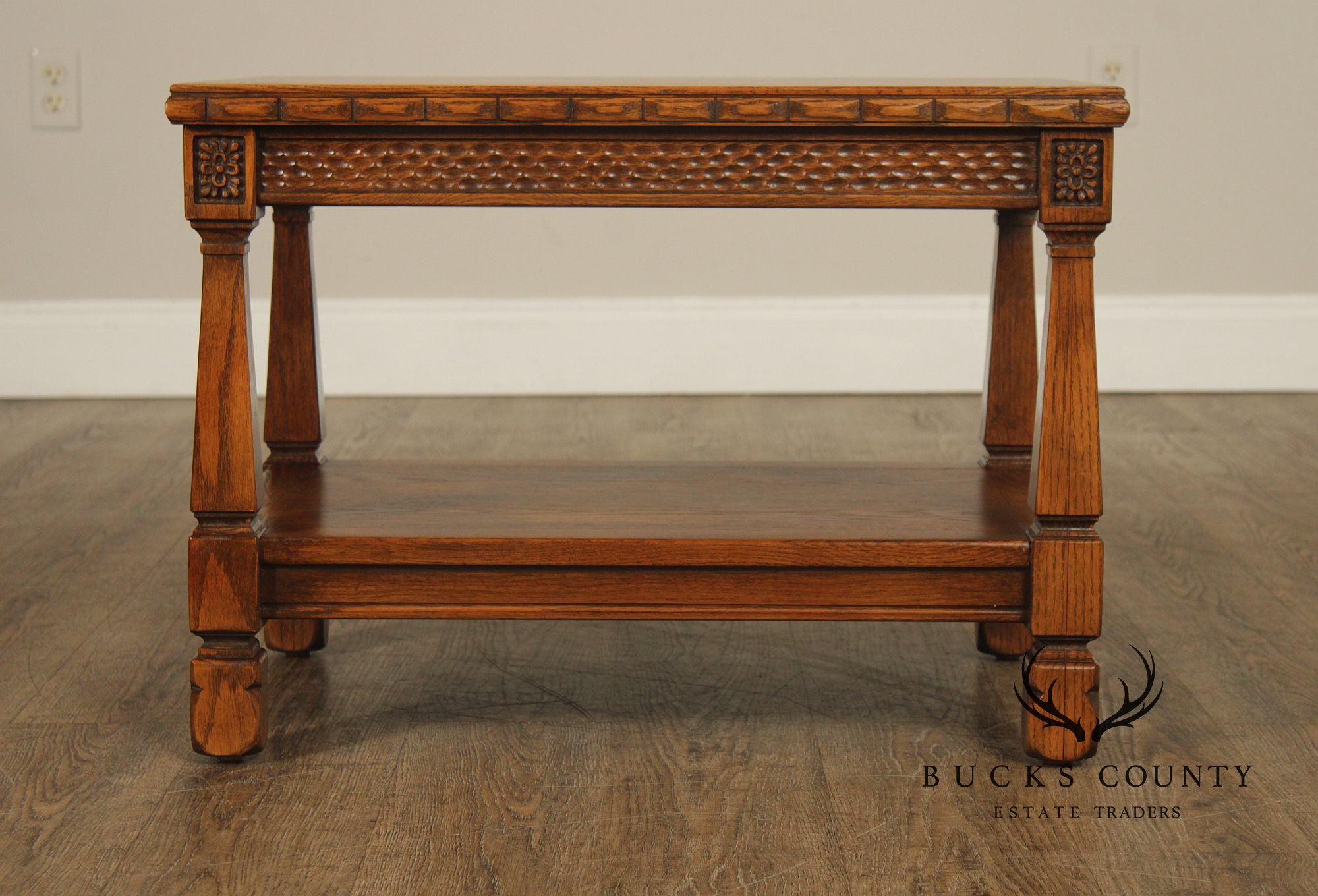 Romweber Viking Oak Two-Tier End Table