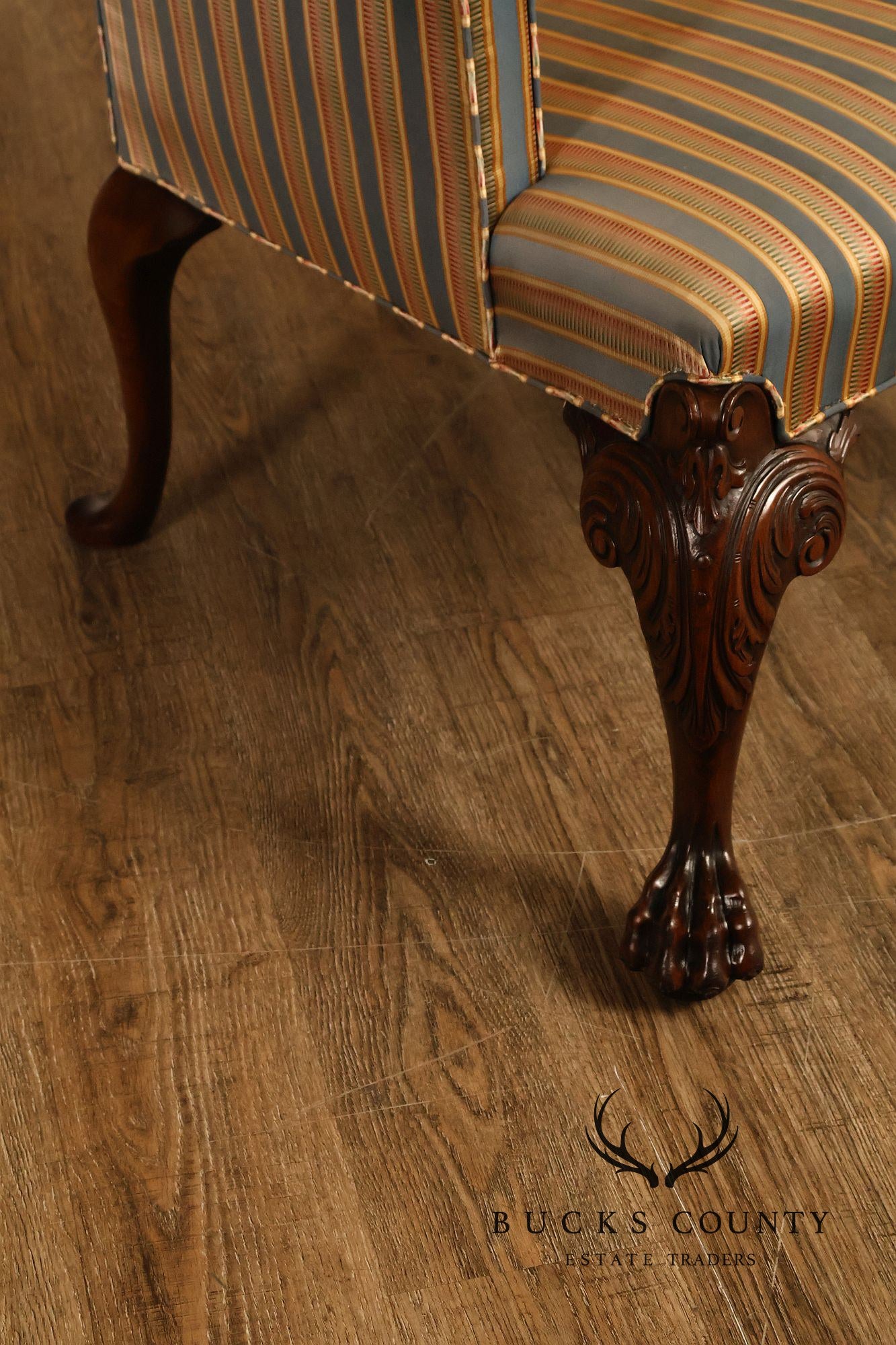 Georgian Style Carved Mahogany Armchair
