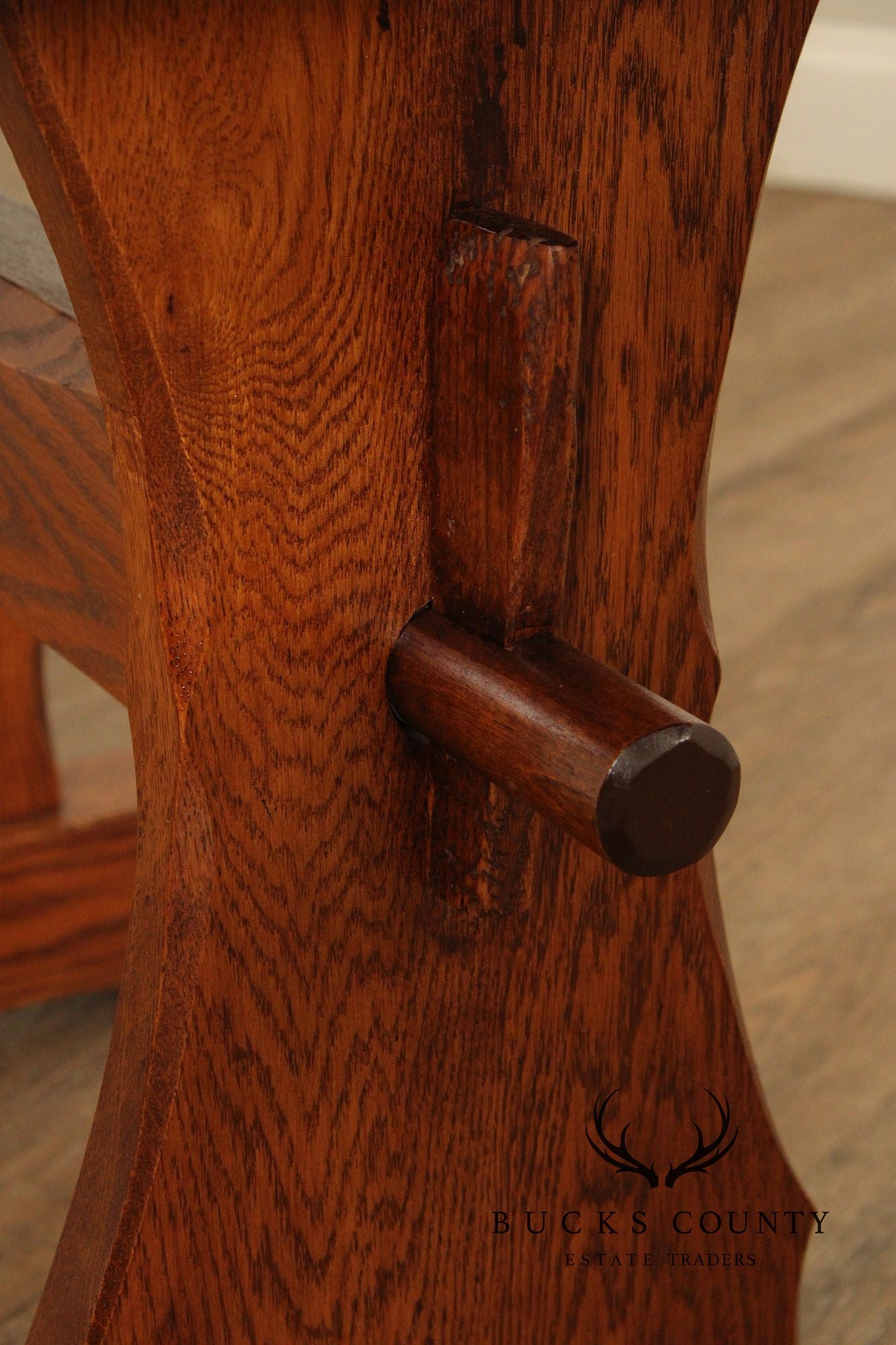 Hunt Country Furniture Solid Oak Trestle Dining Table