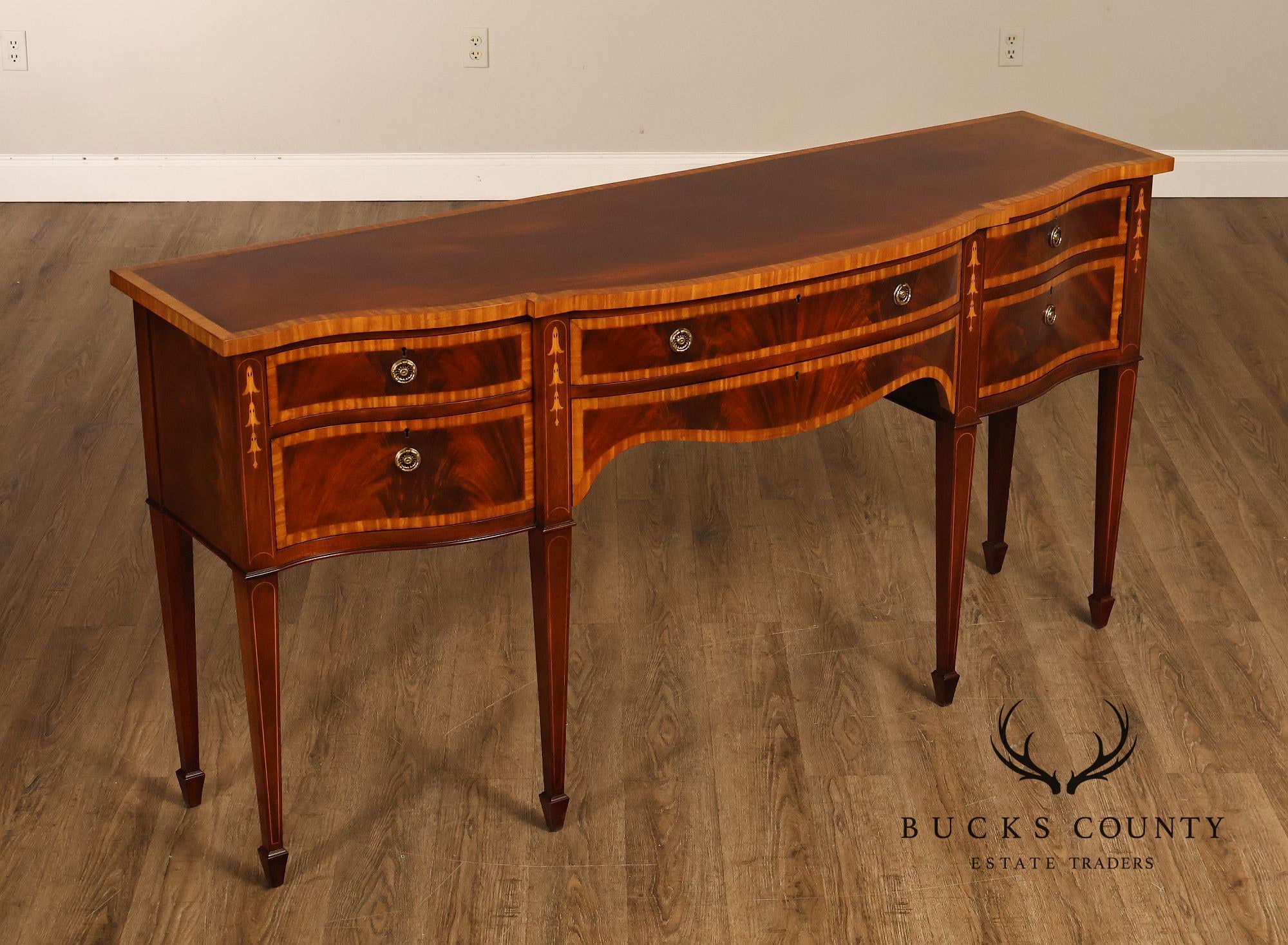 Karges Federal Style Inlaid Mahogany Sideboard