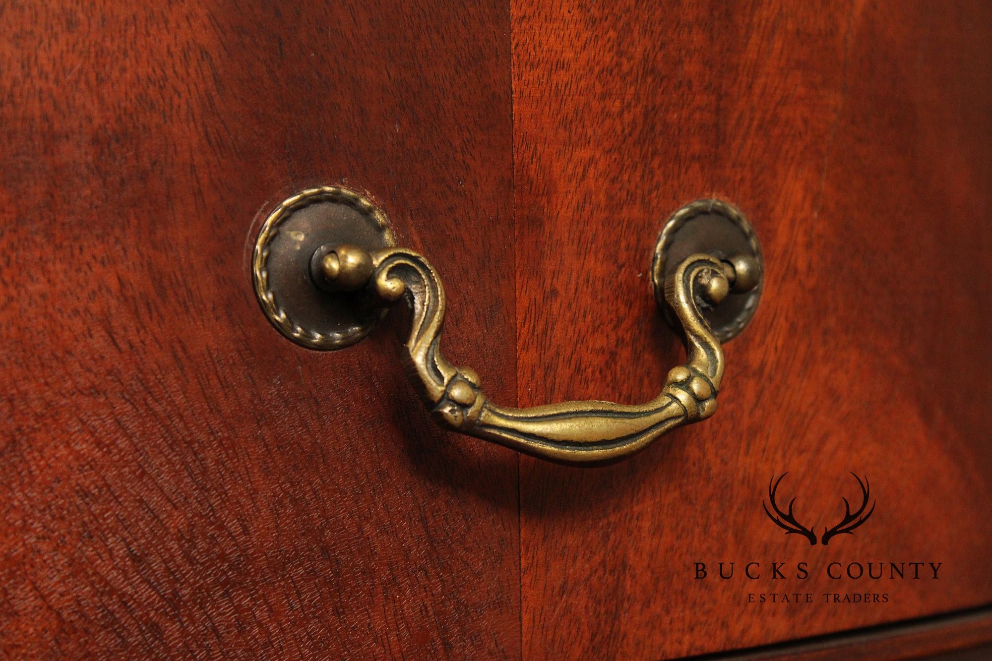 1940's Vintage Mahogany Serpentine Chest of Drawers