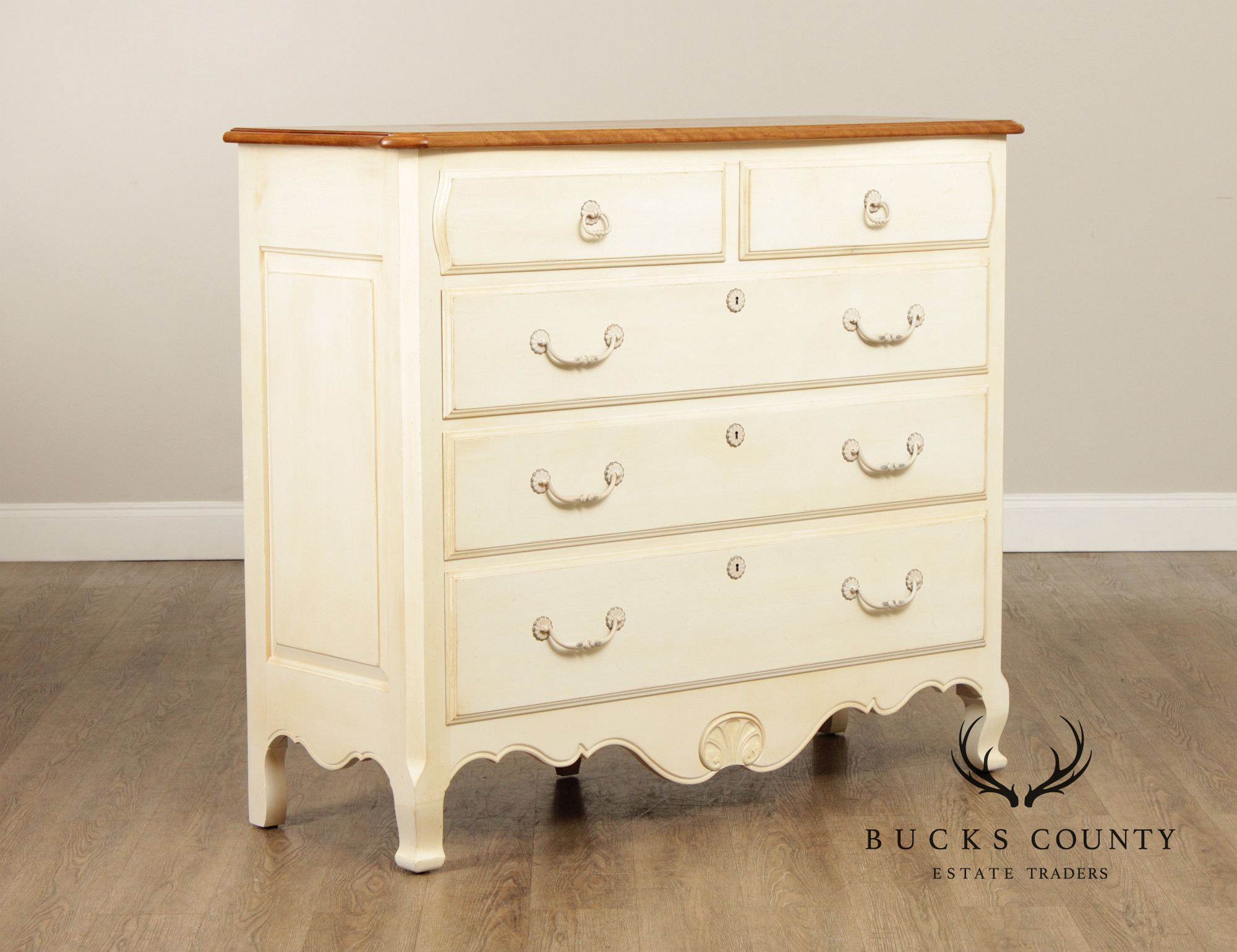 Ethan Allen Country French Painted Chest Of Drawers