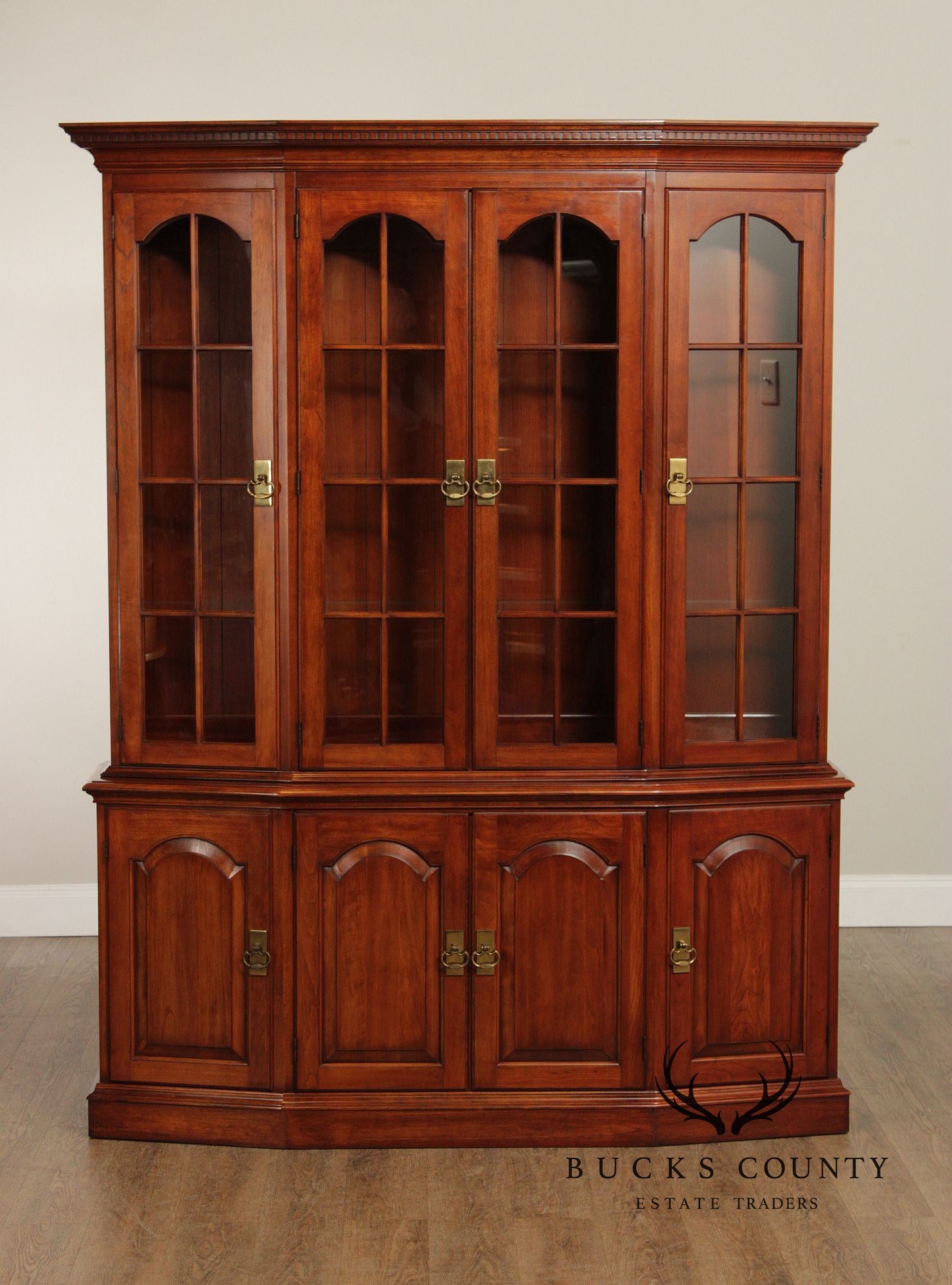 Pennsylvania House Cherry Breakfront China Cabinet