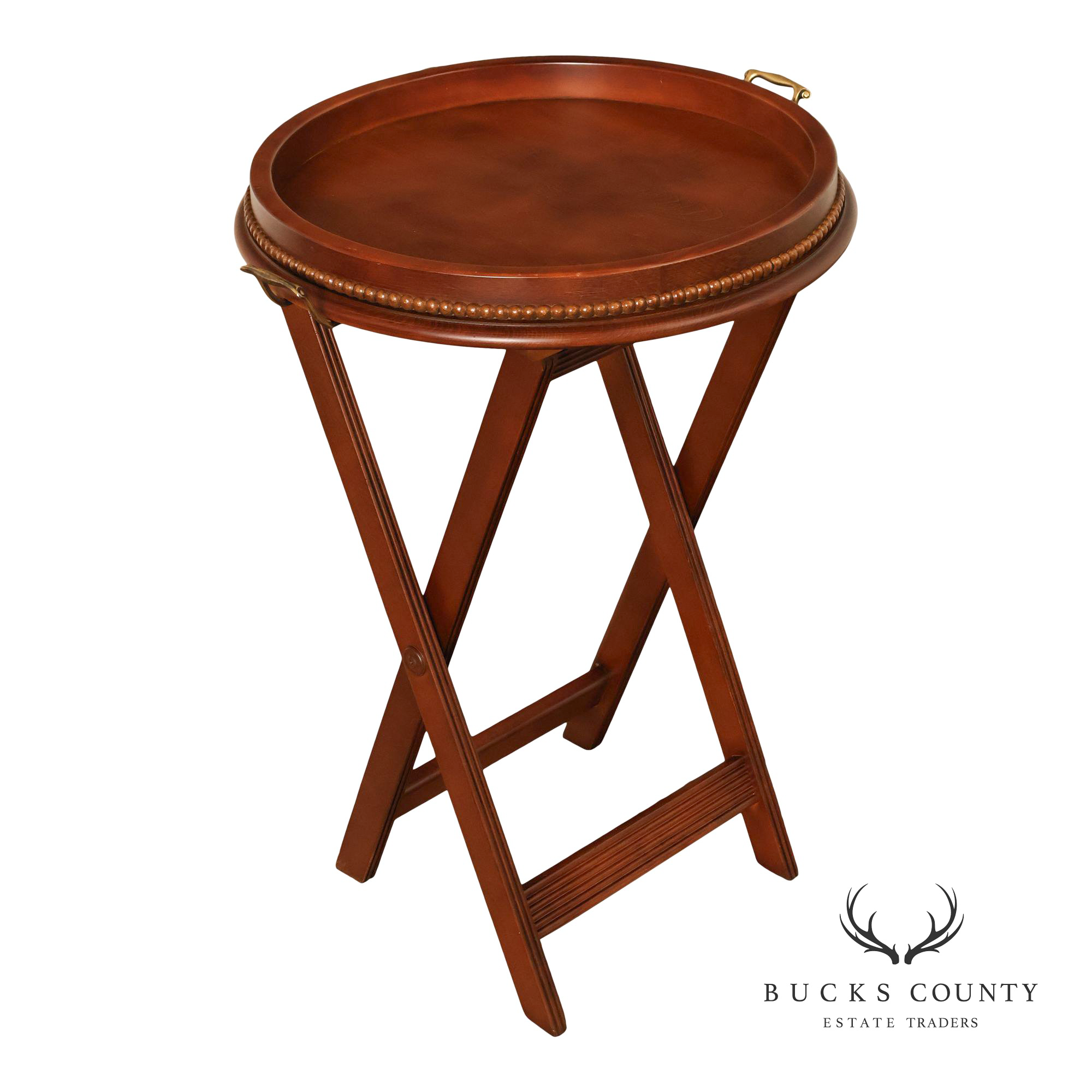 Ethan Allen British Classics Barbados Wooden Folding Tray Table