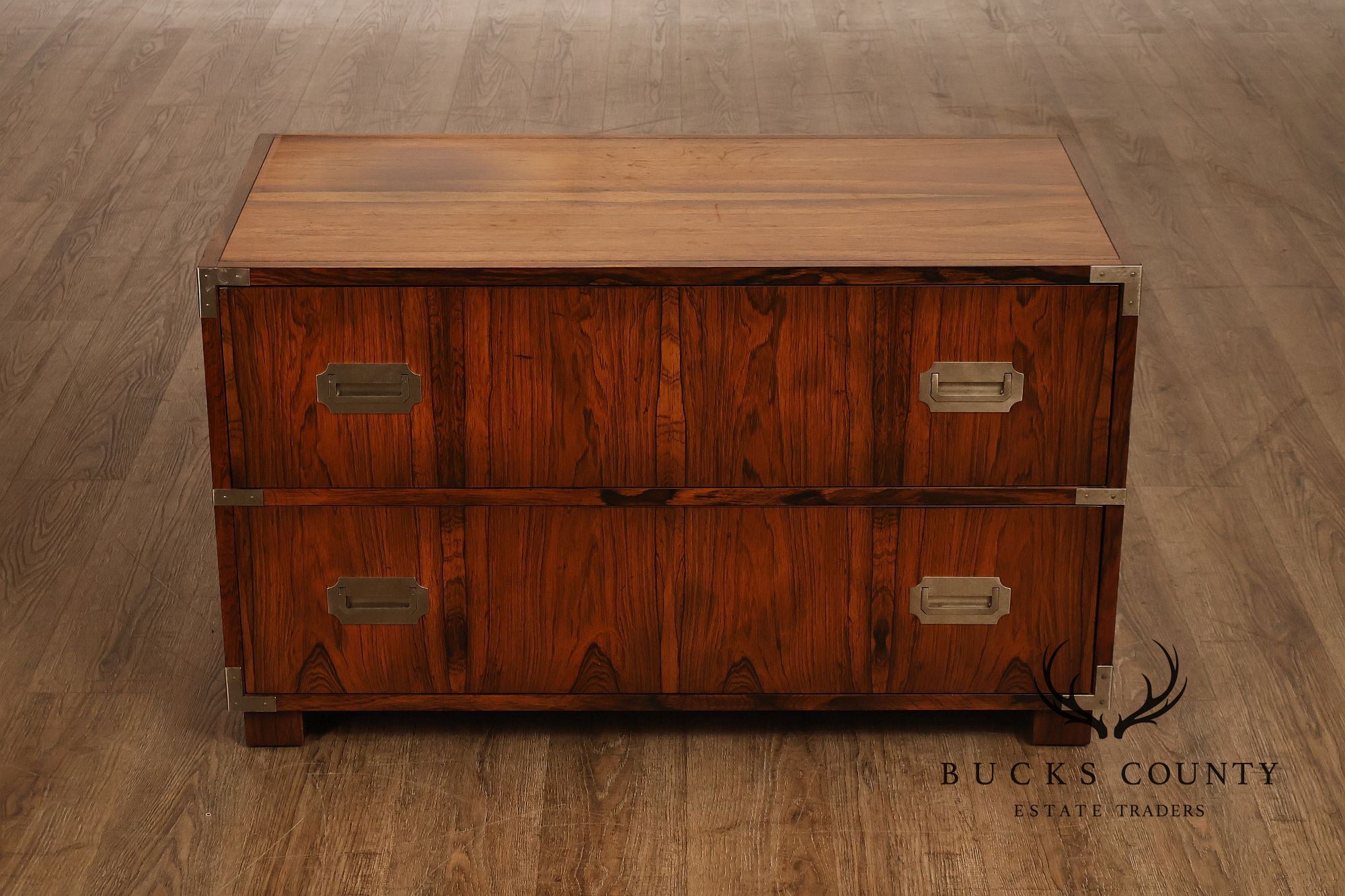 Baker Campaign Style Rosewood Low Chest