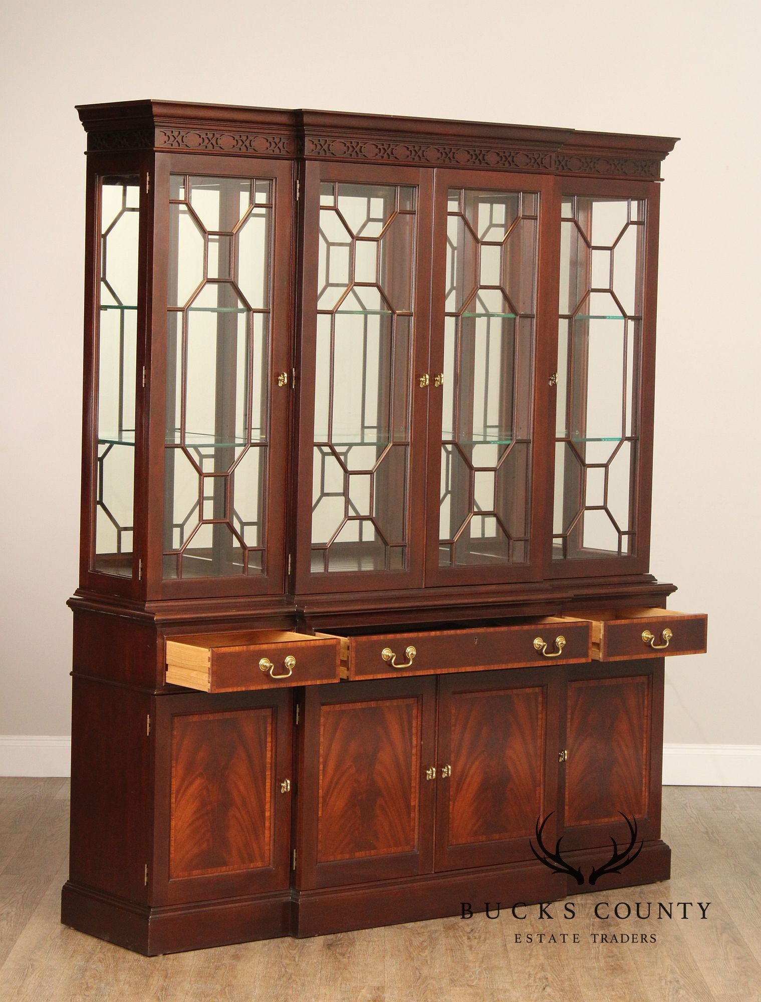 Stickley Classics Collection Inlaid Mahogany China Cabinet