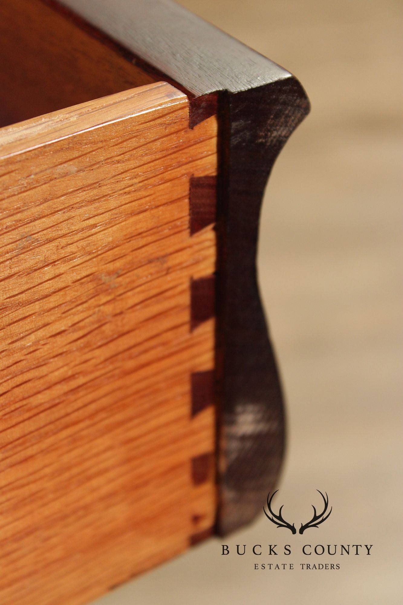 1940's Vintage Carved Mahogany Server Cabinet