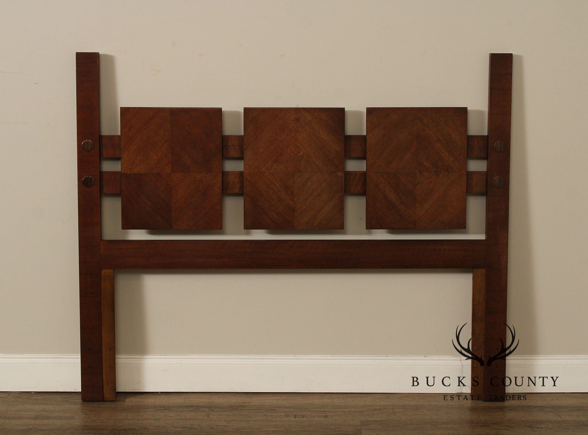 Lane Mid Century Modern Queen Size Walnut Headboard