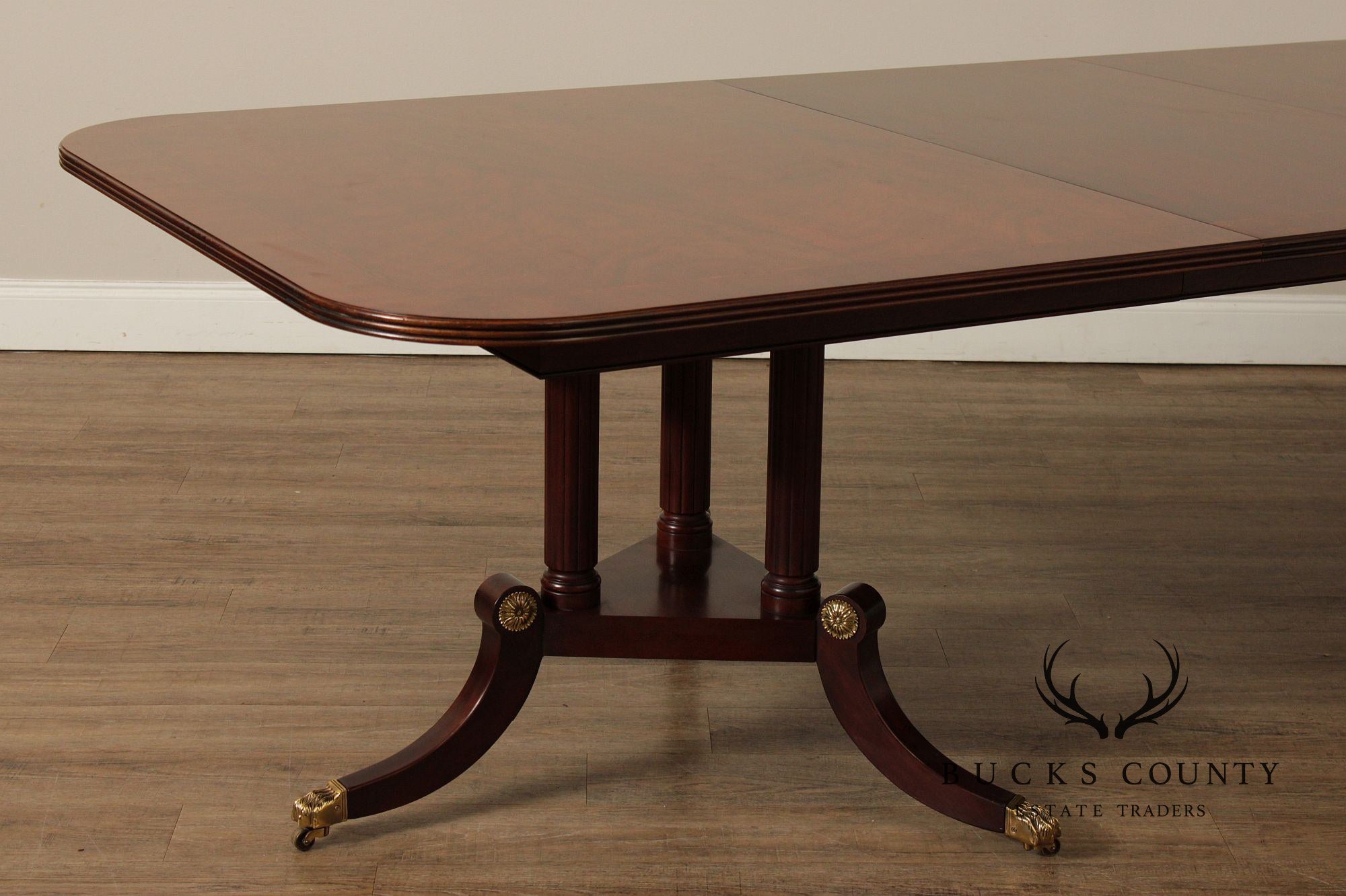 Henkel Harris Mahogany Double Pedestal Dining Table