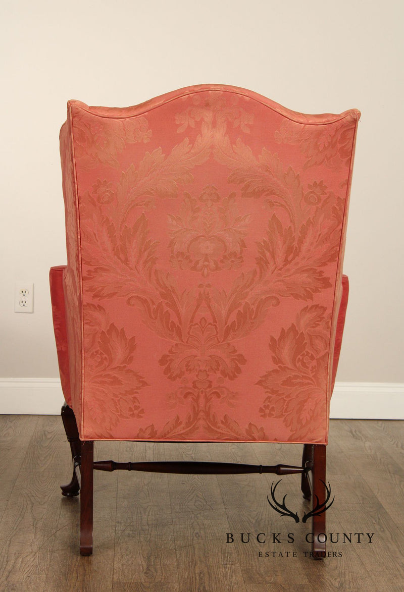 Southwood Queen Anne Style Mahogany Wing Chair
