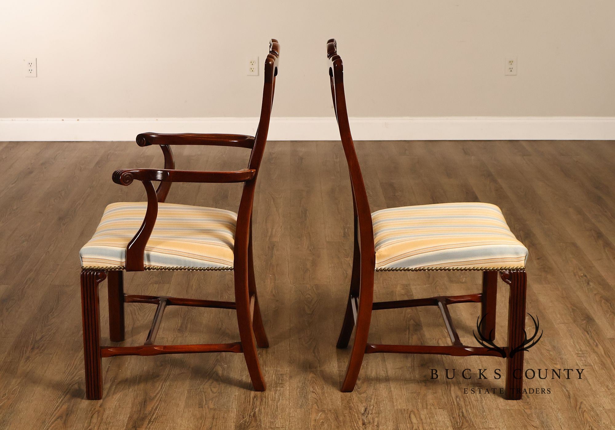 Chippendale Style Set of Eight Mahogany Dining Chairs