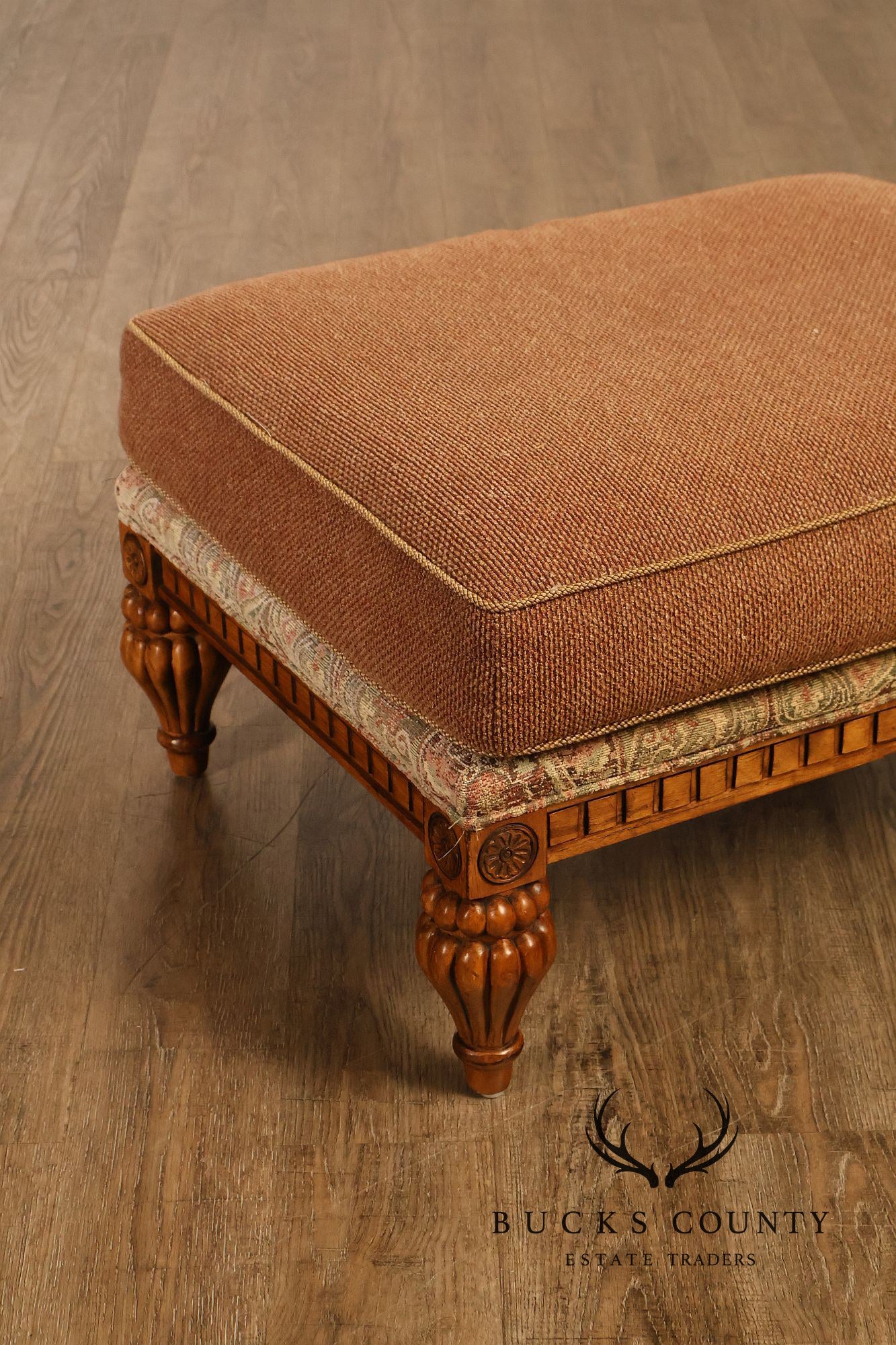 Robb & Stucky British Colonial Style Armchair with Ottoman