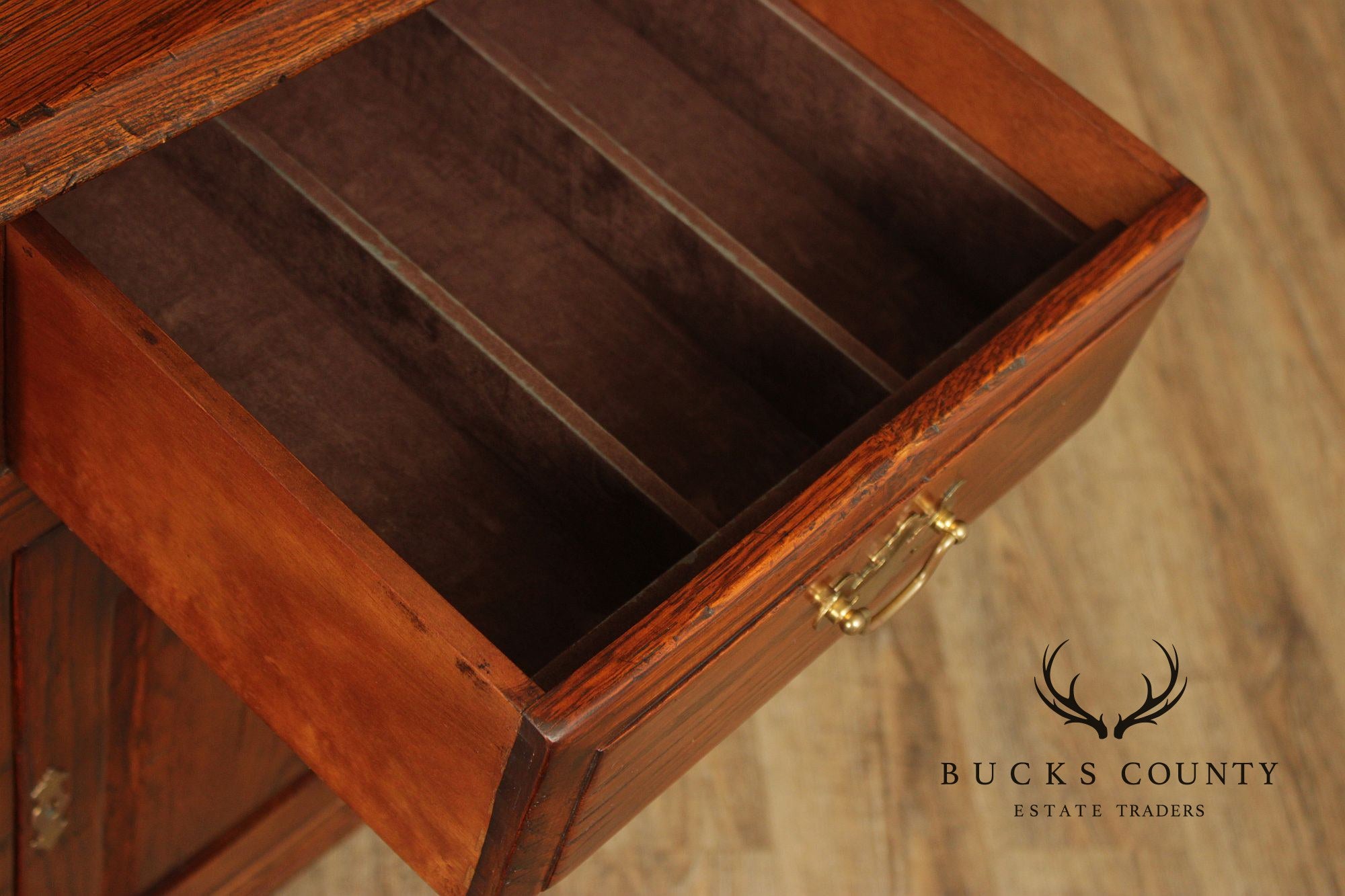 Bevan Funnell English Carved Oak Buffet Sideboard