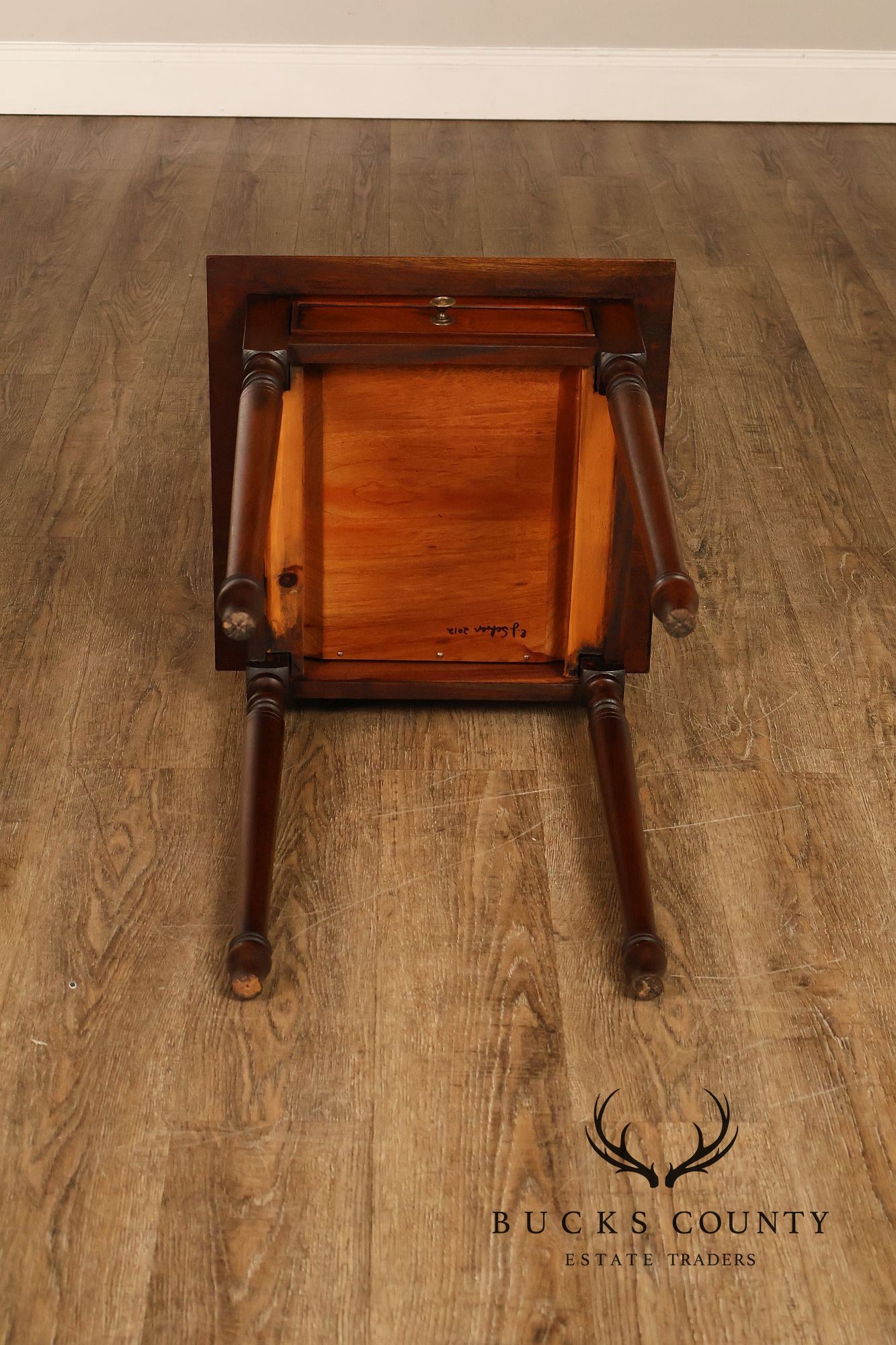 Bench Made Pair Of Sheraton Style Solid Mahogany Nightstands End Tables