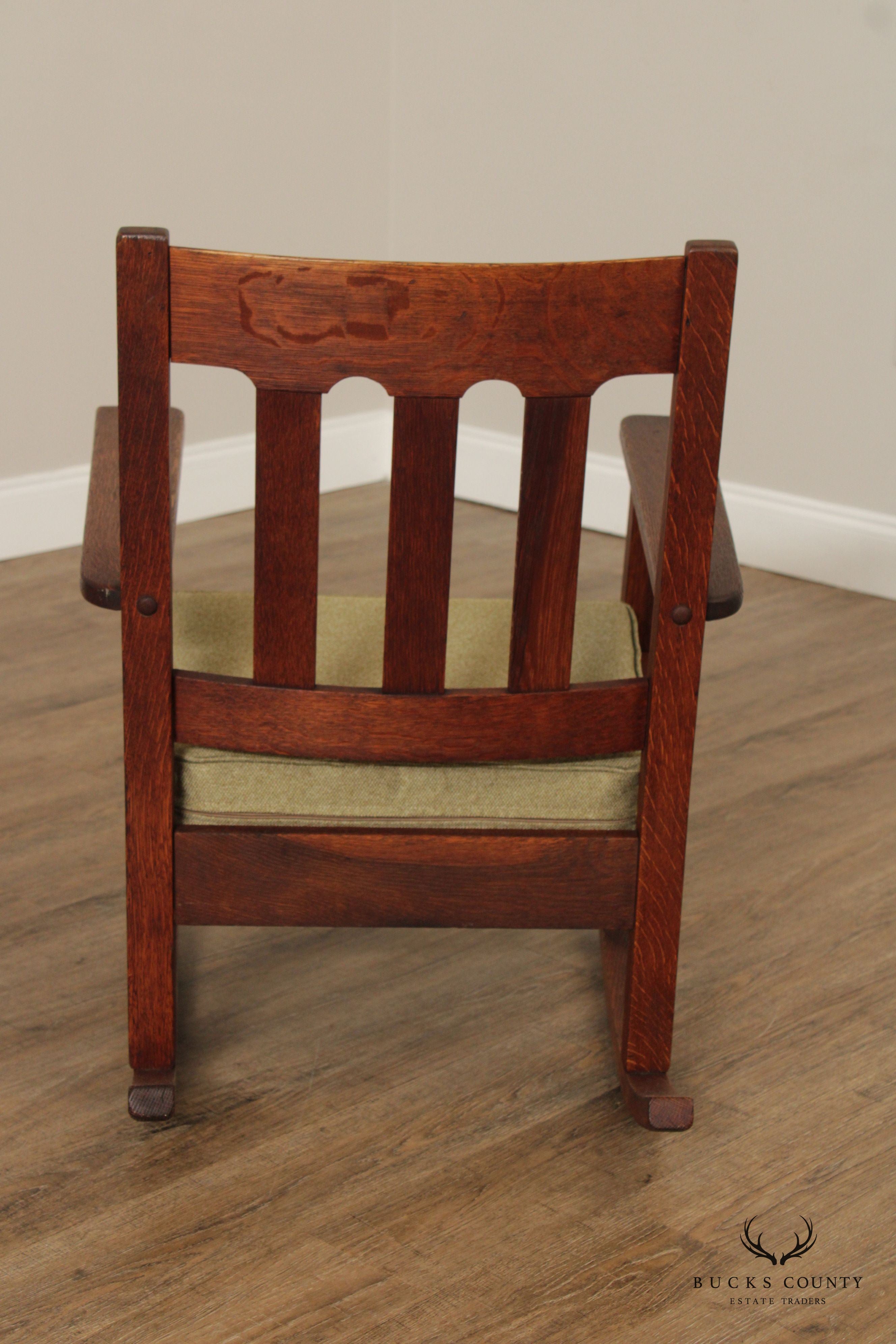 Antique Mission Oak Rocking Chair