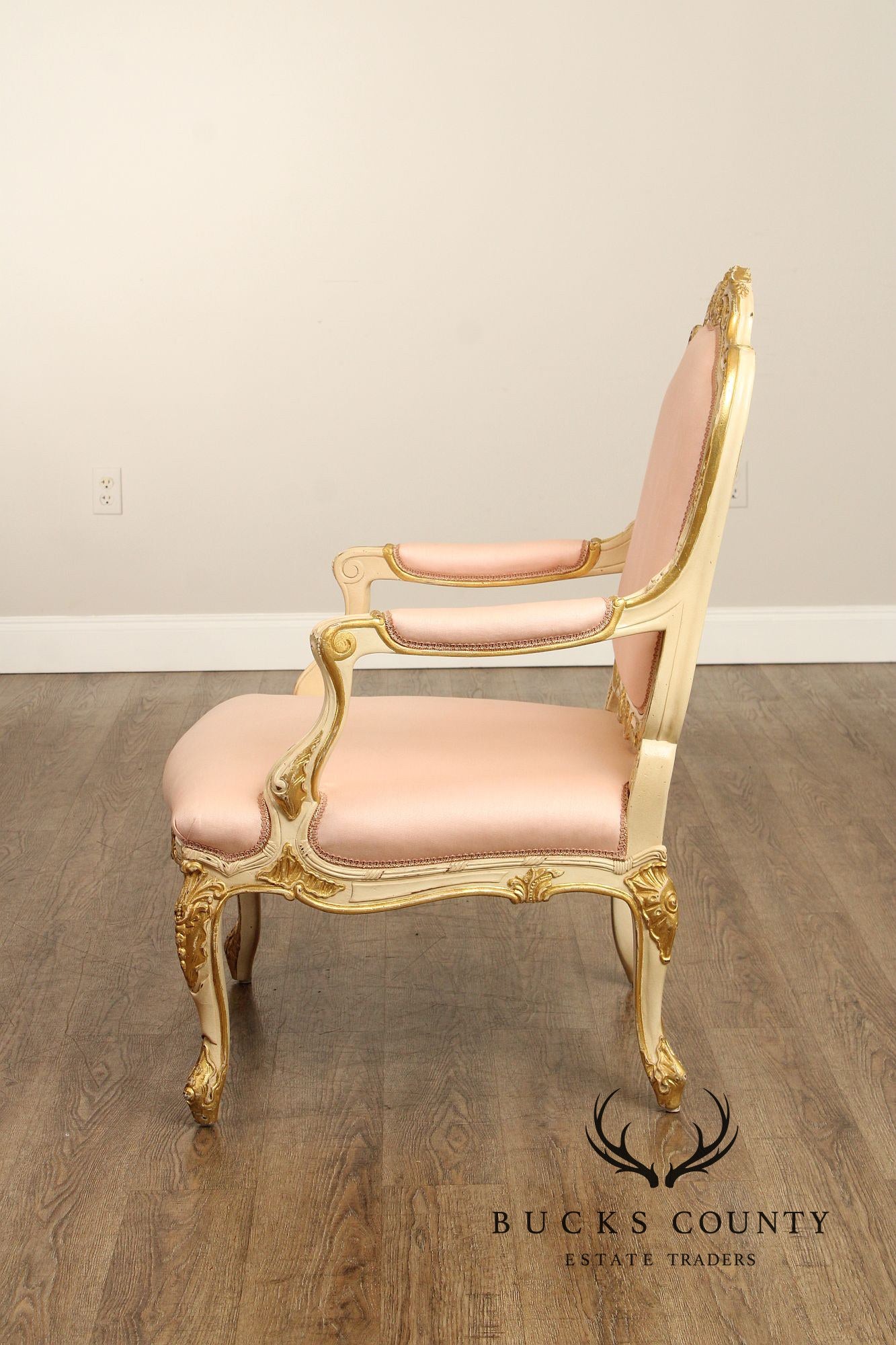 Ralph Lauren Venetian Style Partial Gilt Armchair