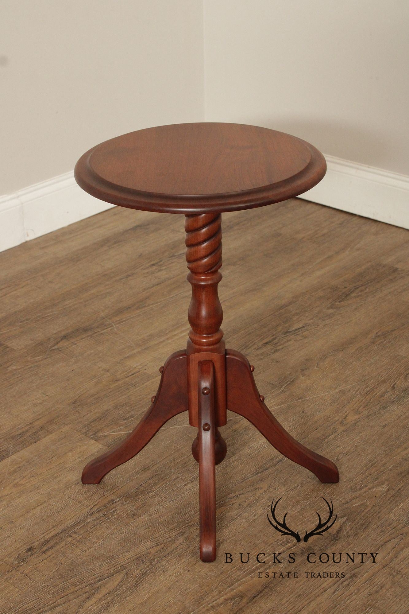 Traditional Pair of Cherry Side Tables