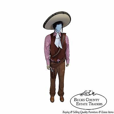 Poncho Life Size Large Display Dressed Mannequin w/ Replica Pistol