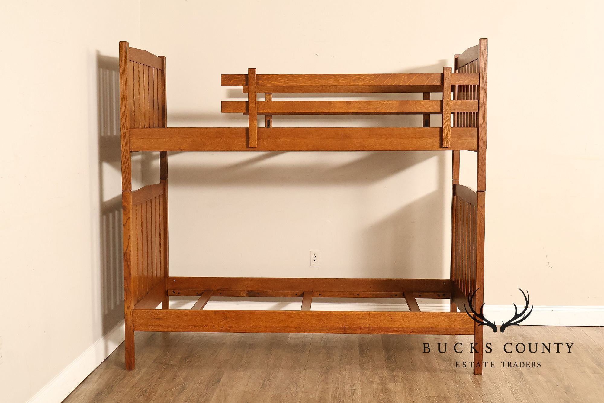 Stickley Mission Collection Oak Twin Over Twin Bunk Bed