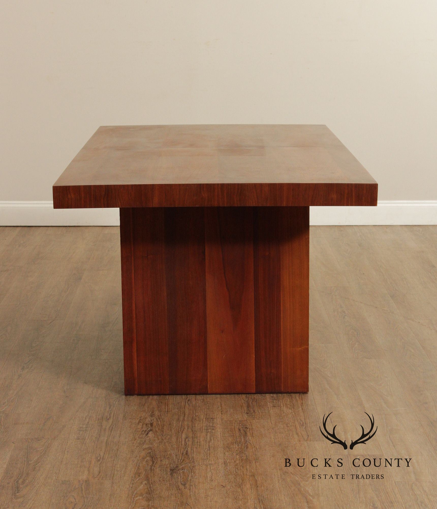 Mid Century Modern Walnut Expandable Dining Table