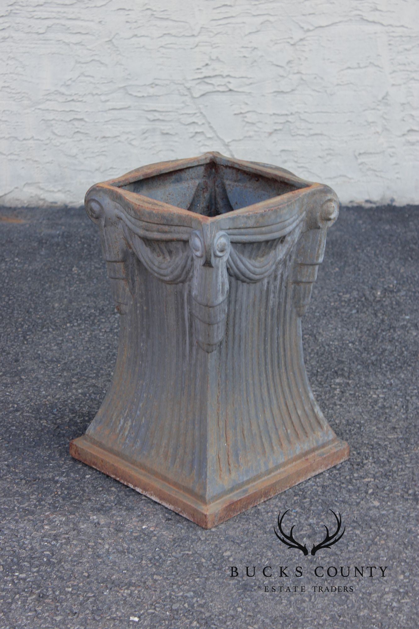 Vintage Pair of Cast Iron Garden Pedestals