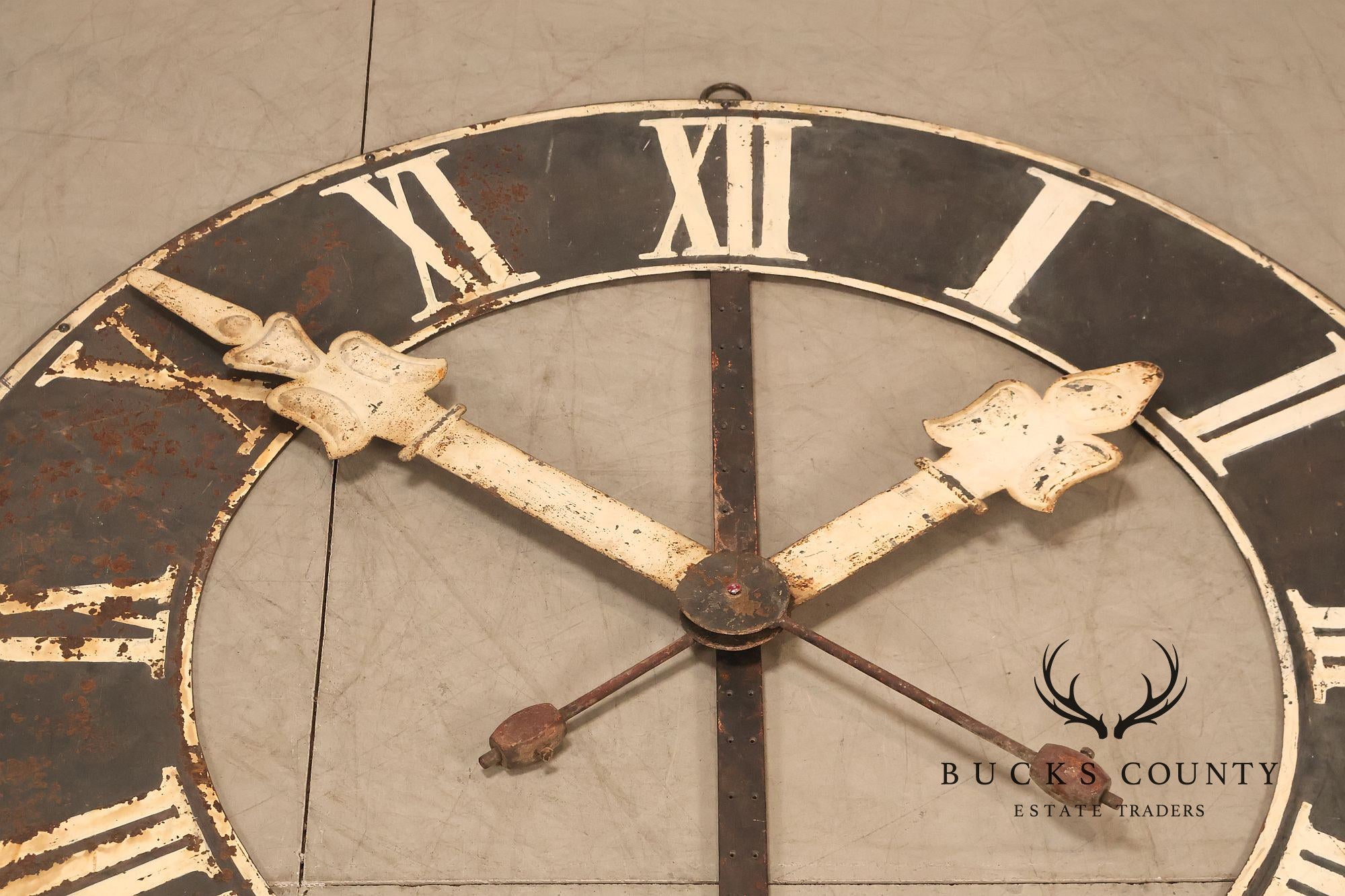 Large Antique Style Paris Clock Face Wall Decor
