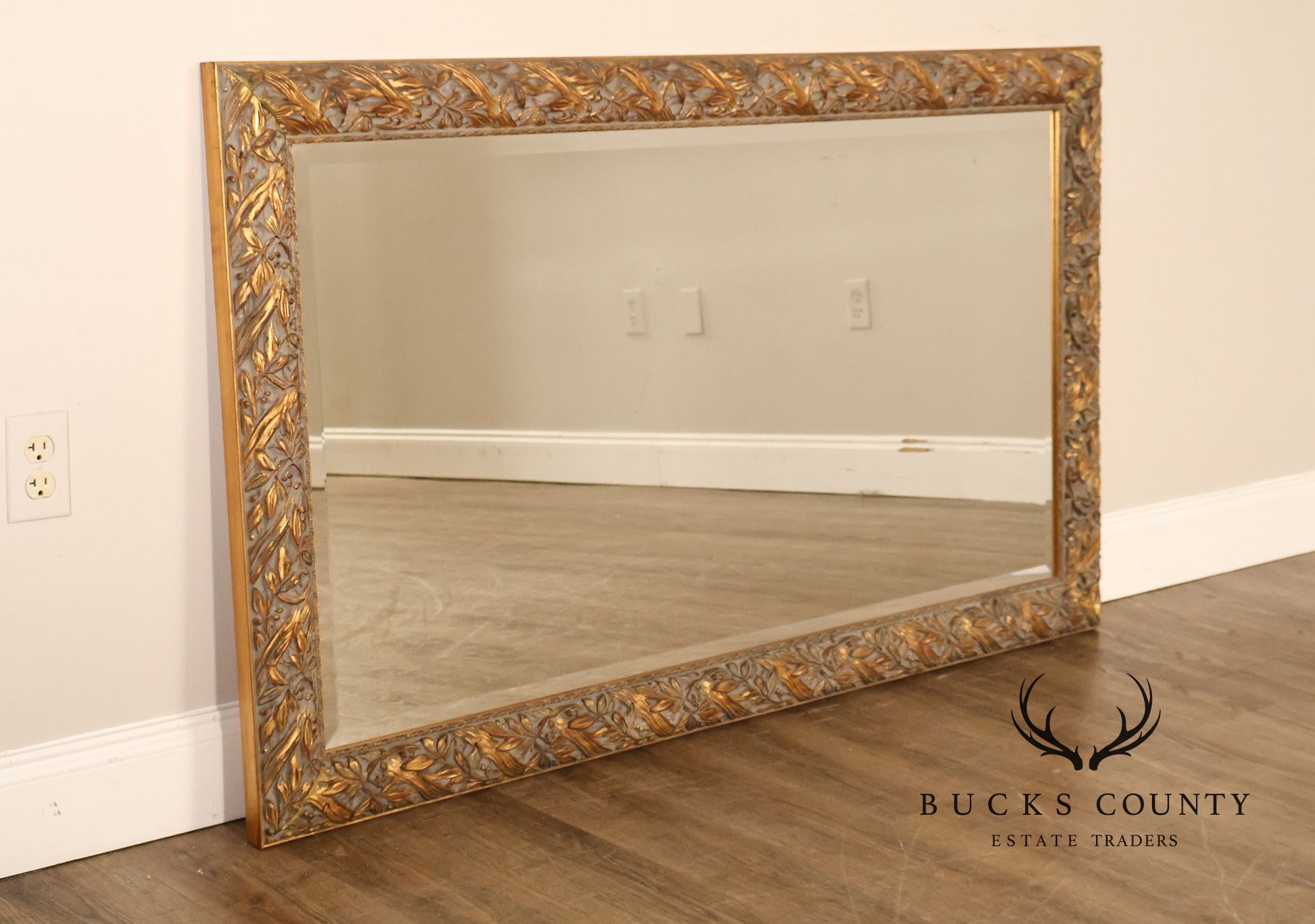 LaBarge Italian Giltwood Carved Wall Mirror