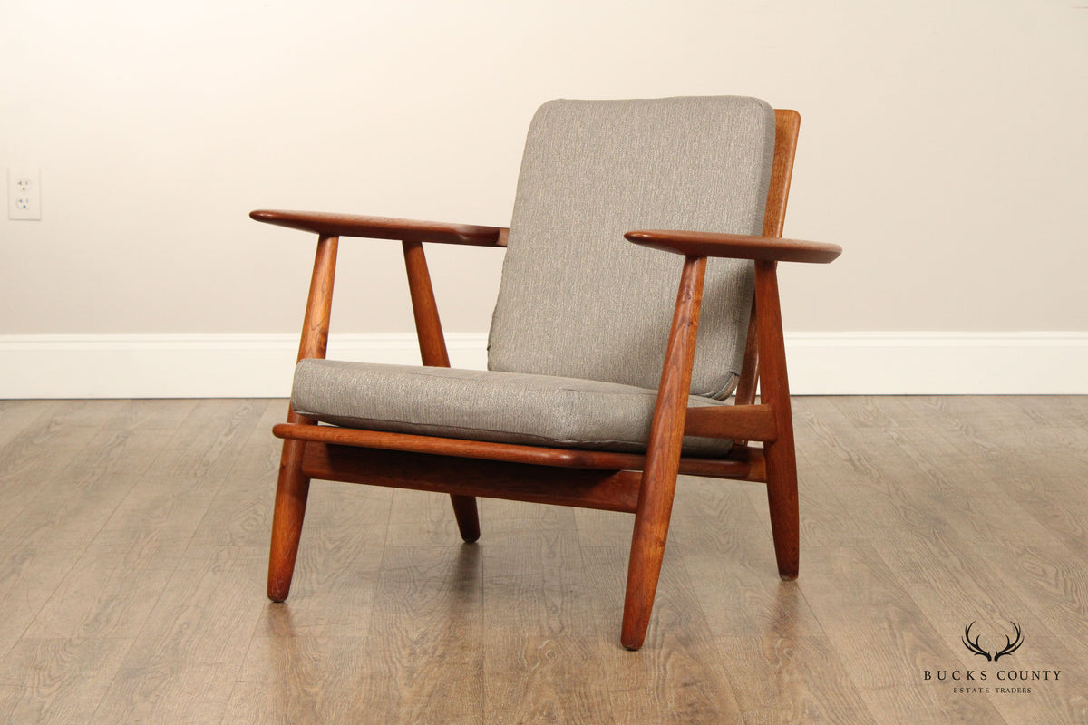 Hans Wegner For Getama Danish Modern Teak GE-240 Cigar Armchair