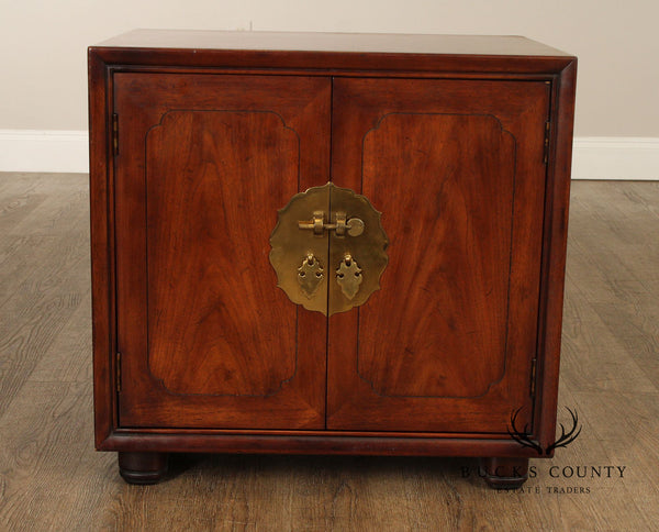 Henredon Vintage Asian Influenced Mahogany Cabinet Nightstand