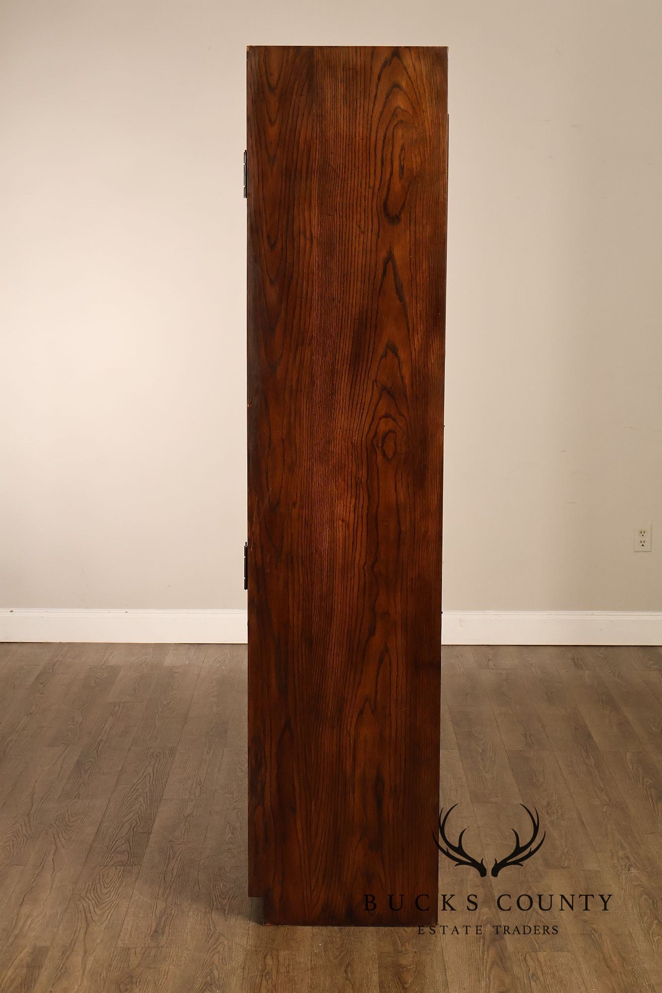 Henredon Scene One Campaign Style Walnut Armoire Chest