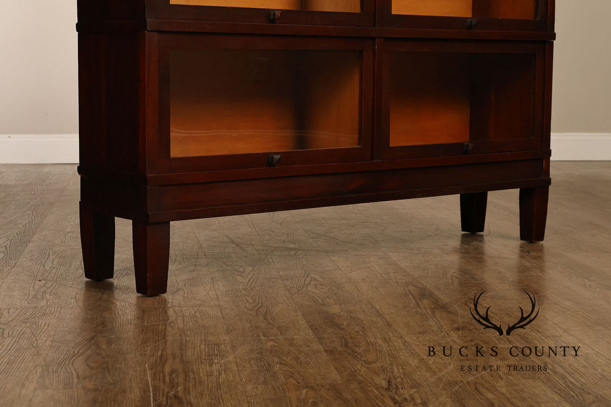 Antique Globe-Wernicke Mahogany Double Wide Barrister Bookcase