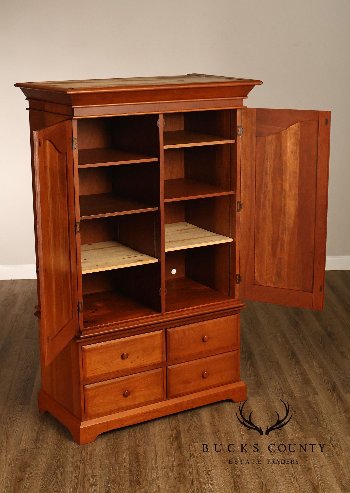 Hunt Country Furniture Cherry Two Door Armoire