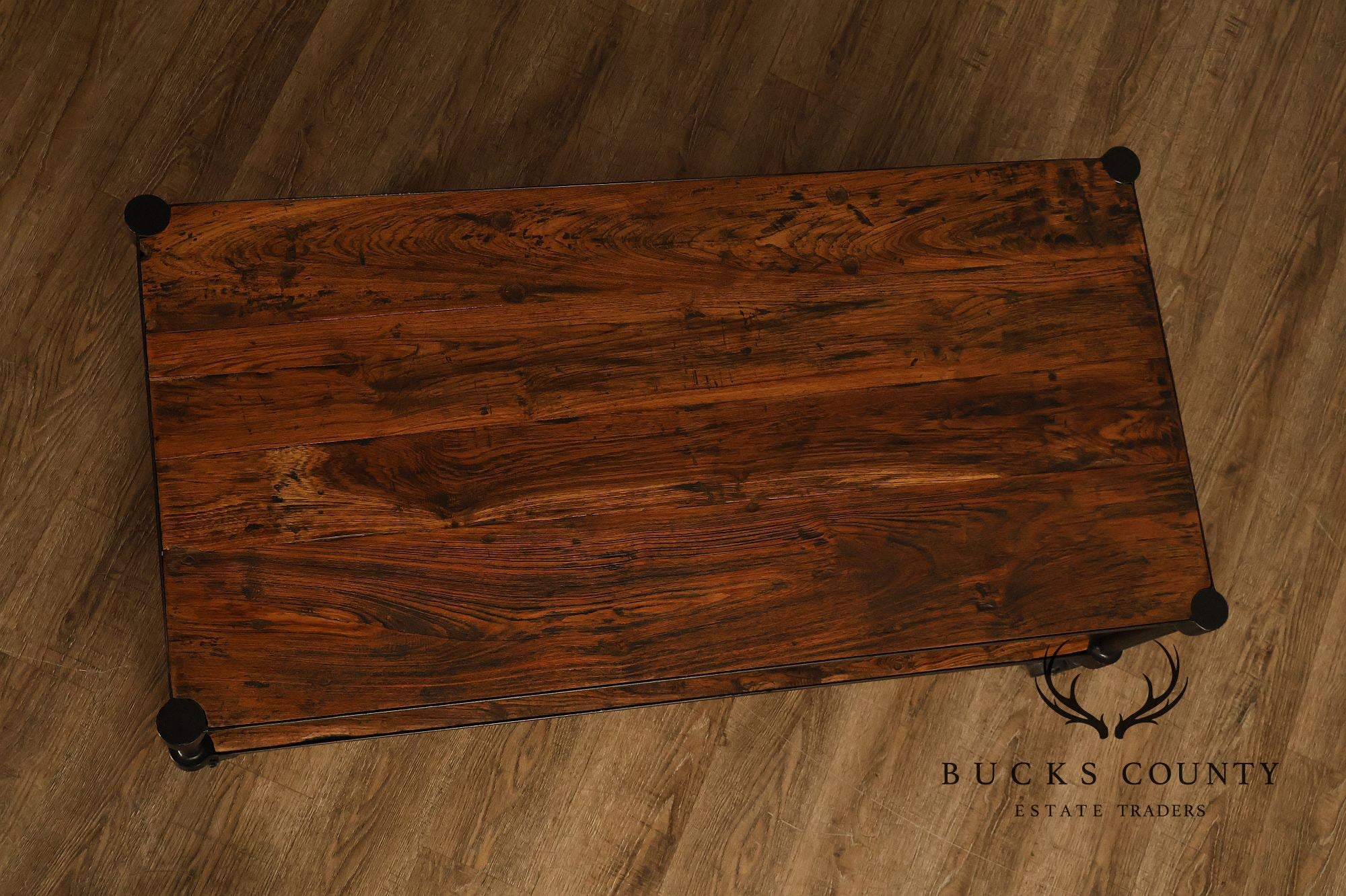 Industrial Style Two-Tier Rolling Coffee table